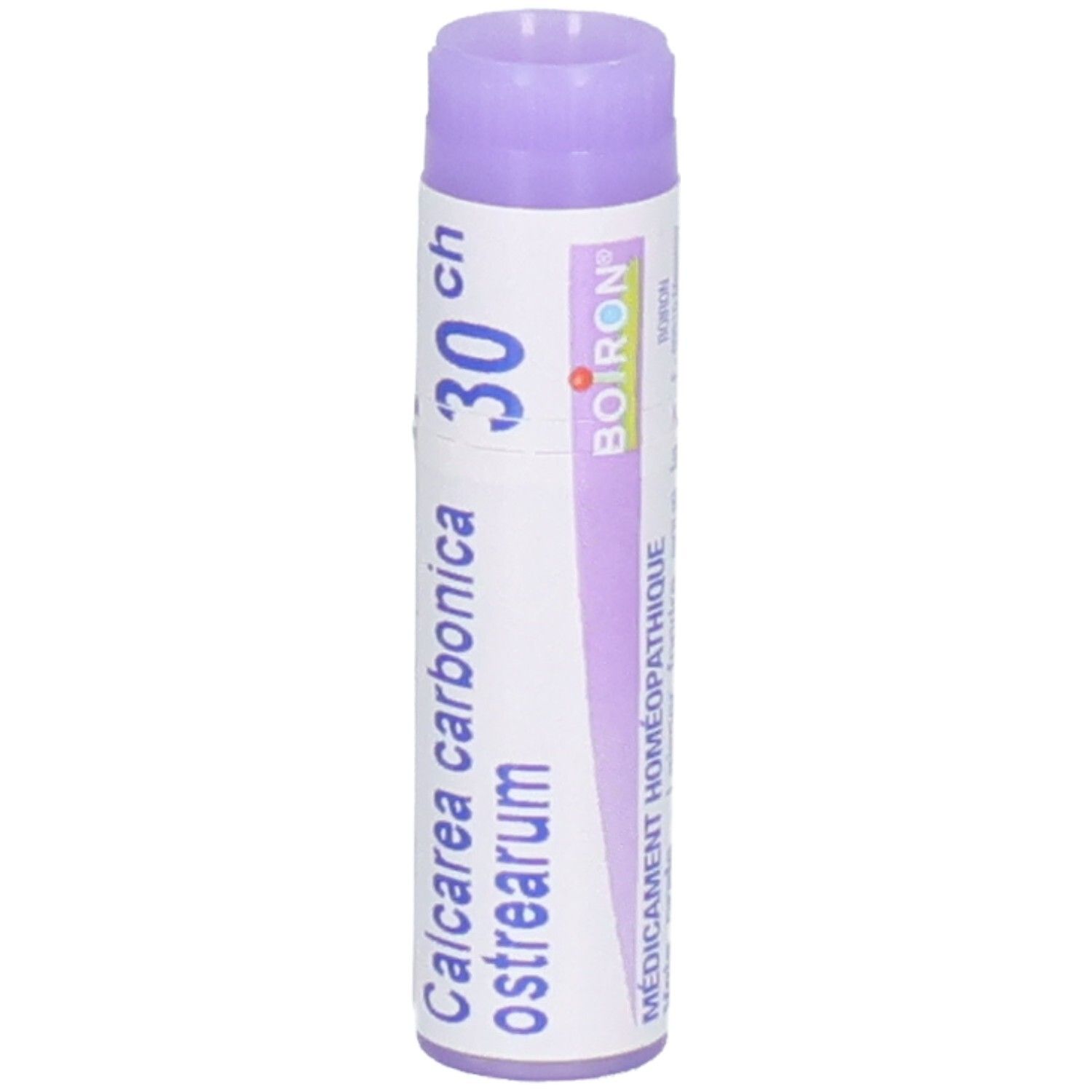 Tube Boiron Calcare carbonica 30 CH granules, médicament homéopathique.