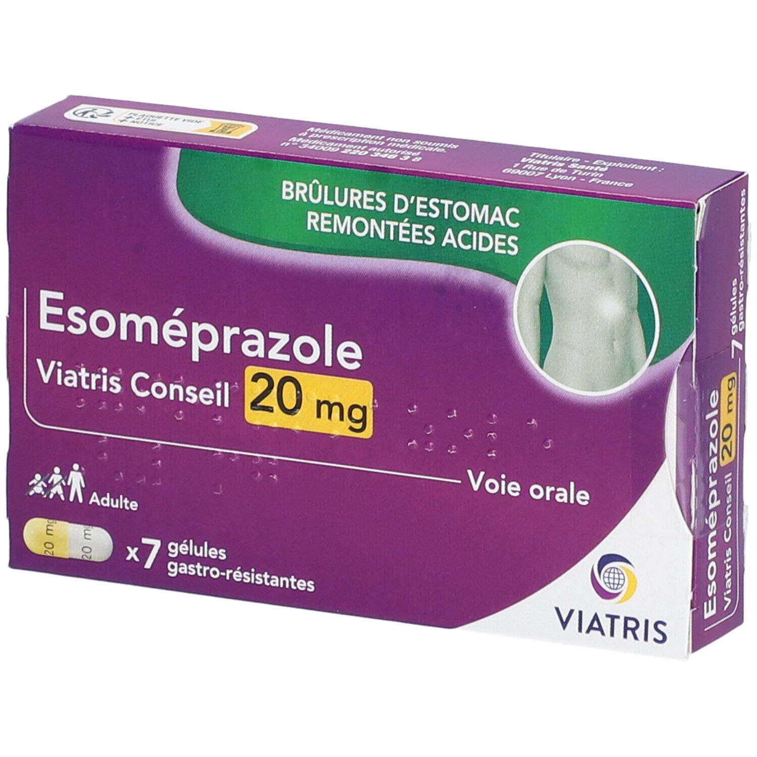 Esoméprazole Mylan Conseil 20 mg