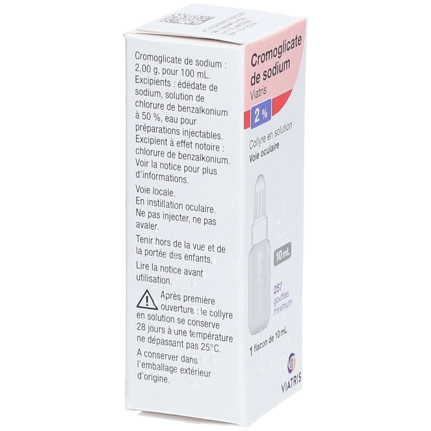 Viatris Cromoglicate de Sodium 2 % Collyre en Solution