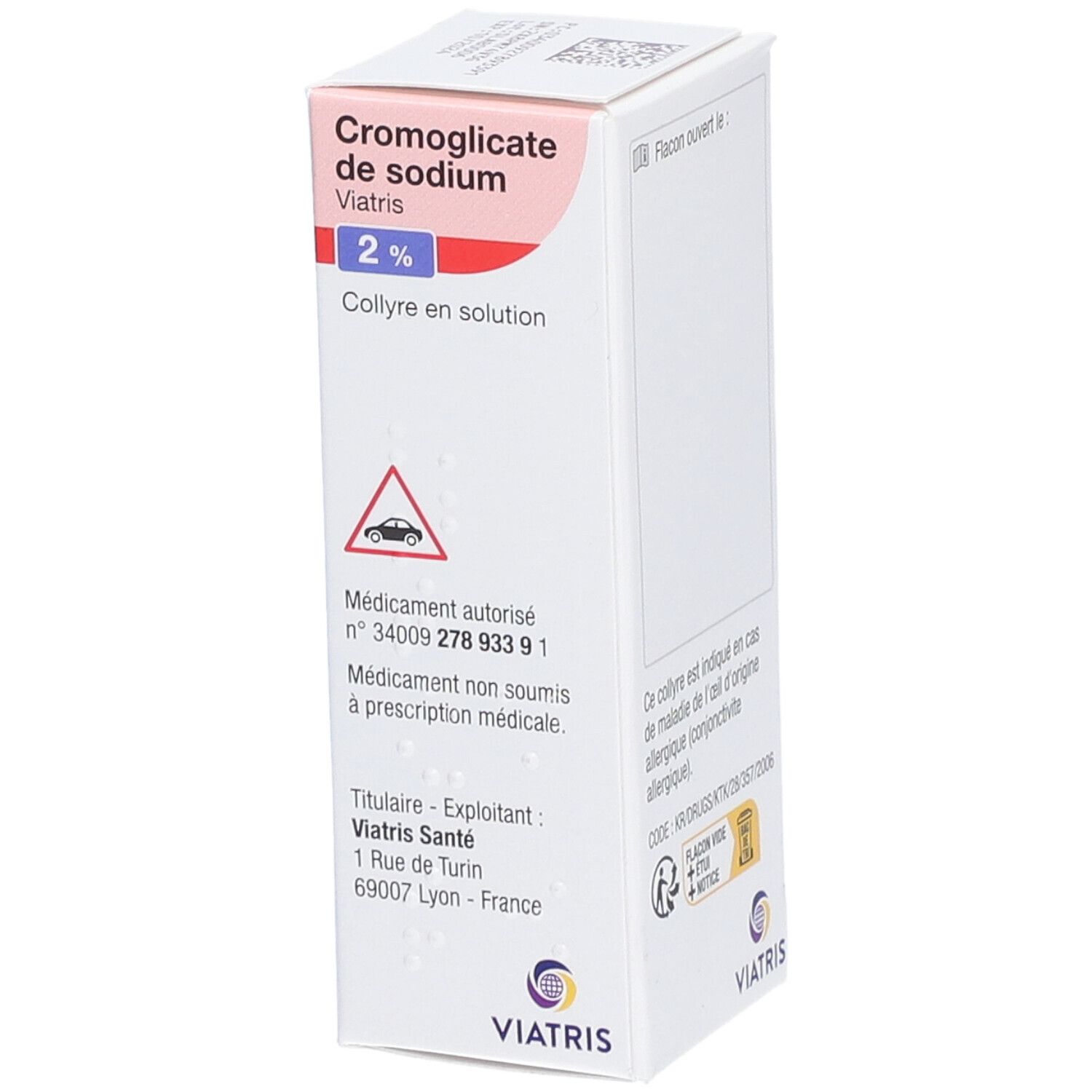 Viatris Cromoglicate de Sodium 2 % Collyre en Solution