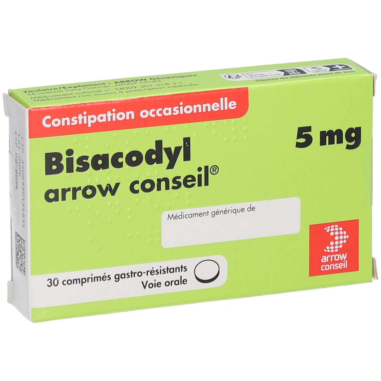Bisacodyl arrow conseil® 5 mg