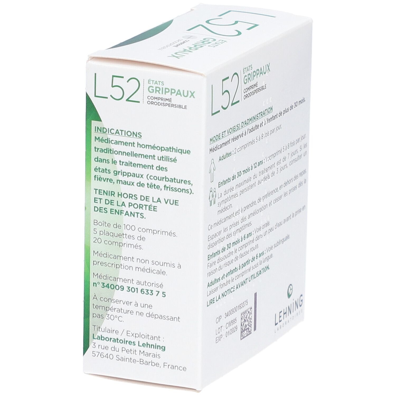 Lehning L52 Comprimés Orodispersibles