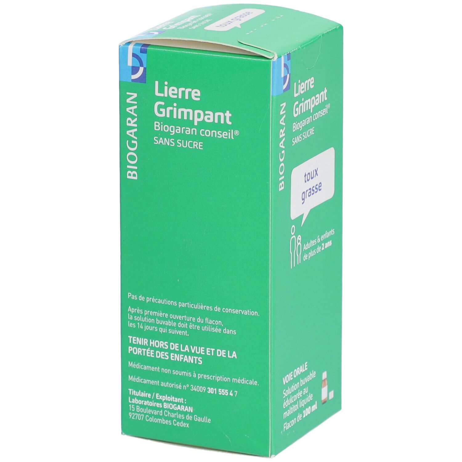 Biogaran Lierre Grimpant solution buvable sans sucre