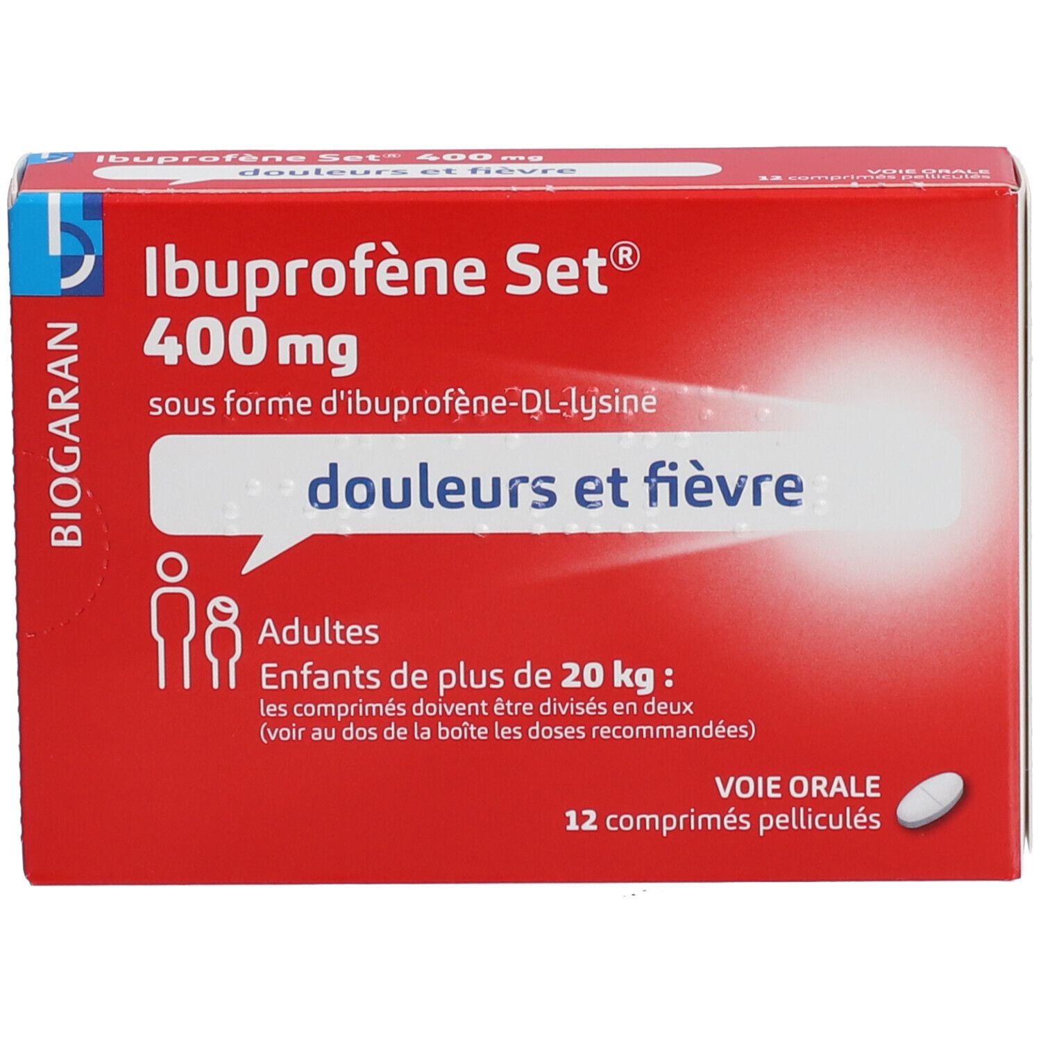 Biogaran Ibuprofène Set 400 mg - 12 Comprimés