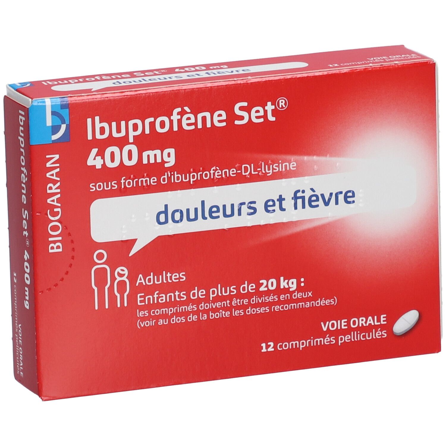 Biogaran Ibuprofène Set 400 mg - 12 Comprimés
