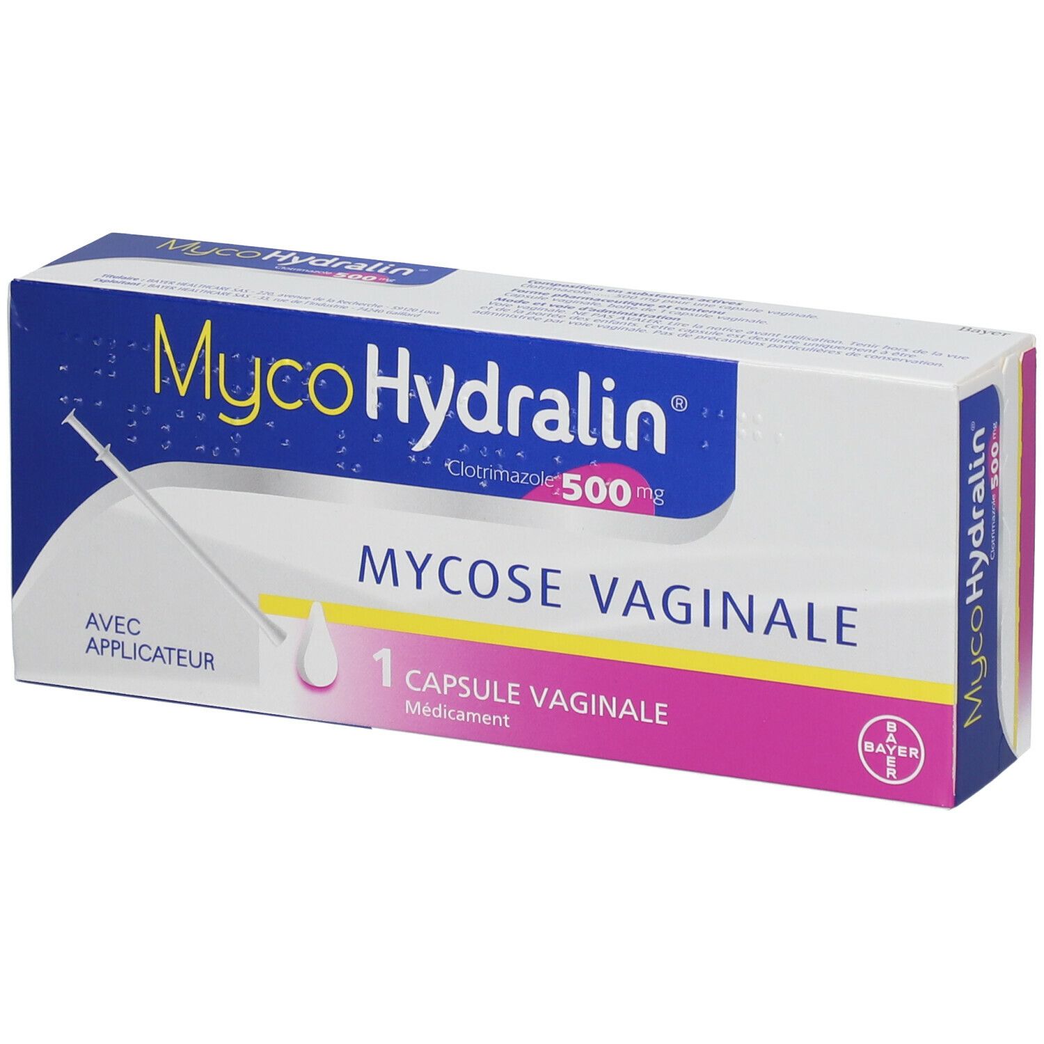 MycoHydralin 1 capsule vaginale avec applicateur