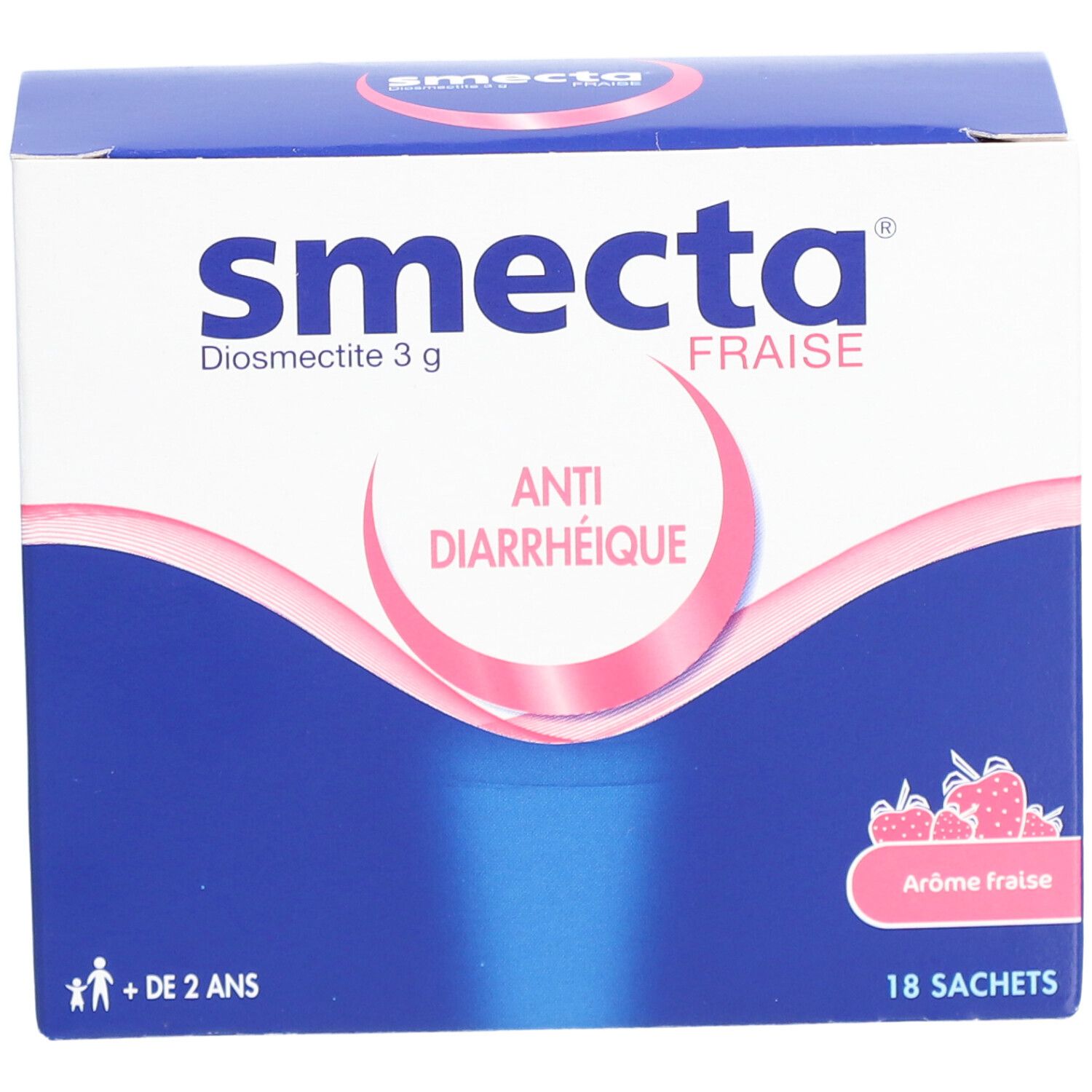Smecta 3g Fraise – Traitement de la diarrhée aiguë et des troubles digestifs