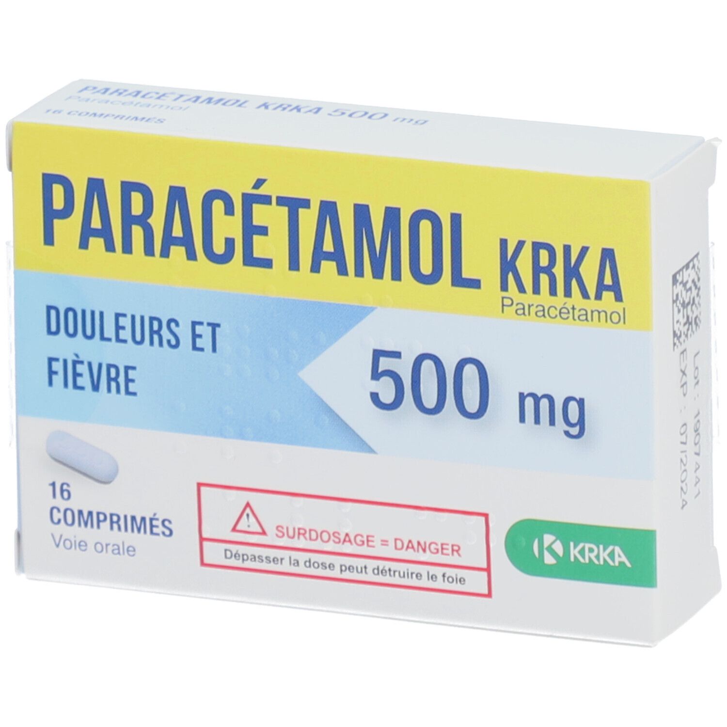 Paracétamol KRKA – Comprimé 500 mg