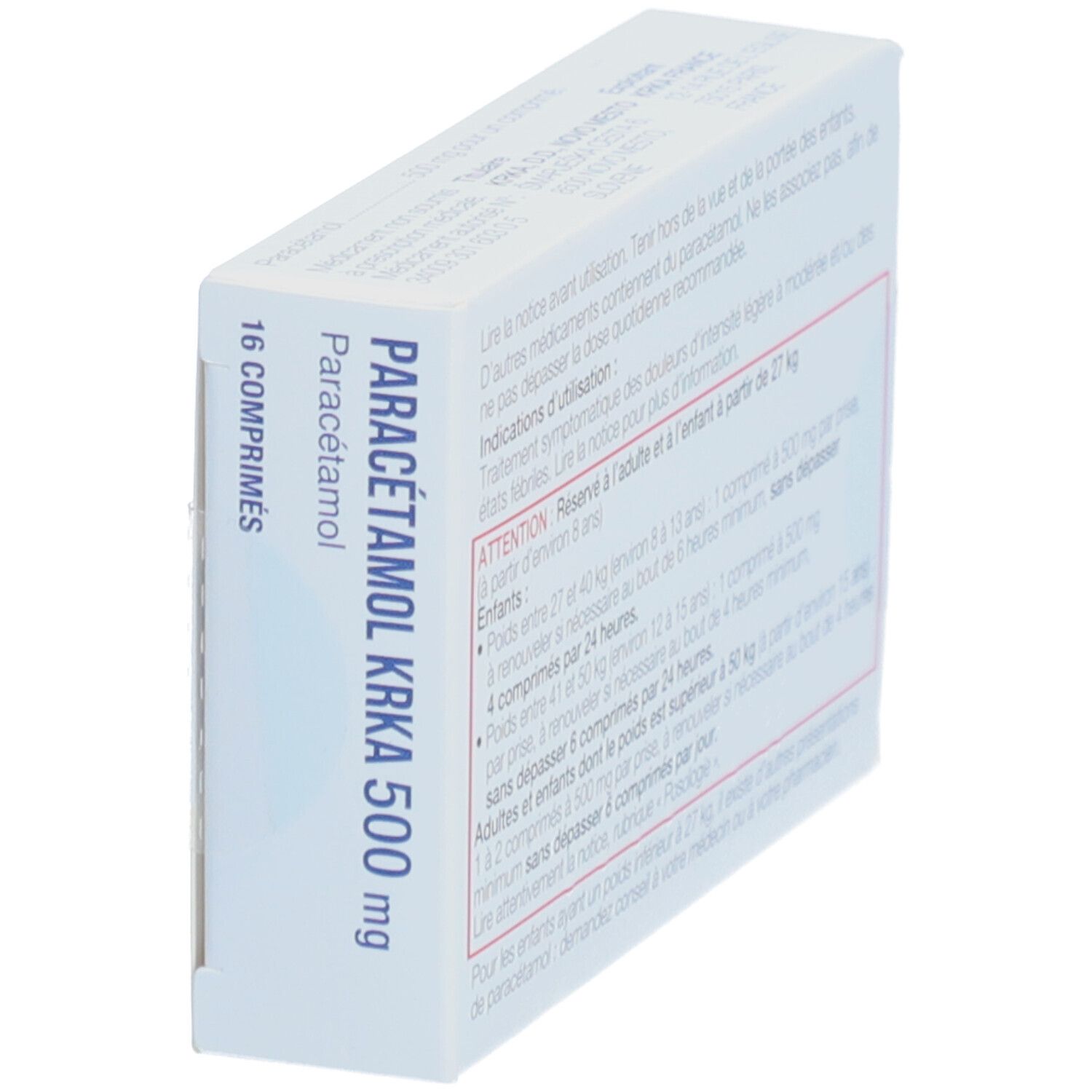 Paracétamol KRKA – Comprimé 500 mg