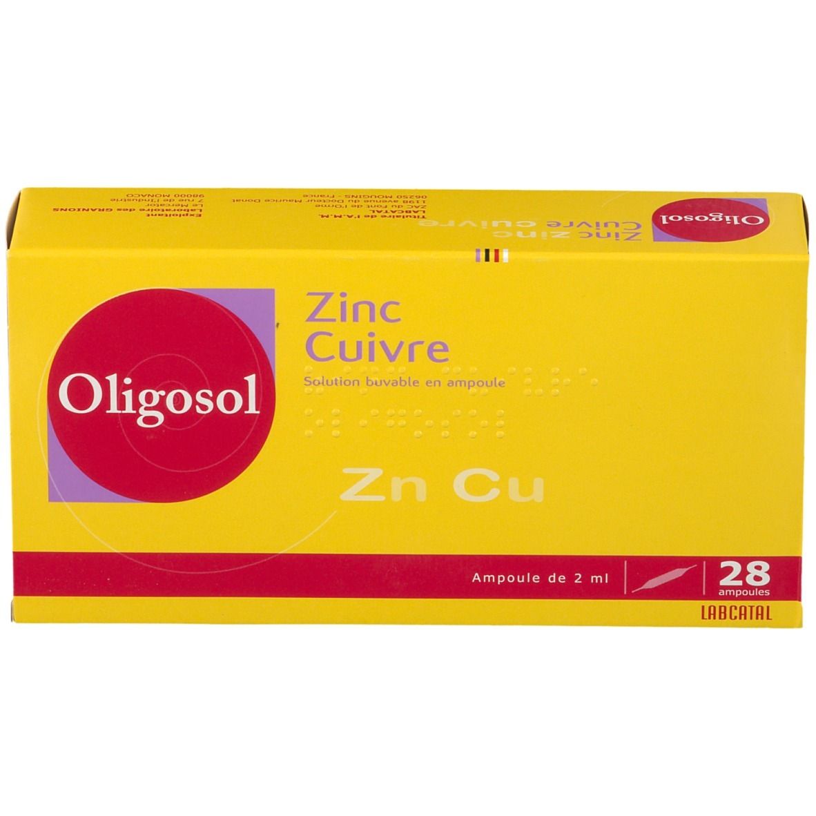 Laboratoire Labcatal Oligosol Zinc-Cuivre