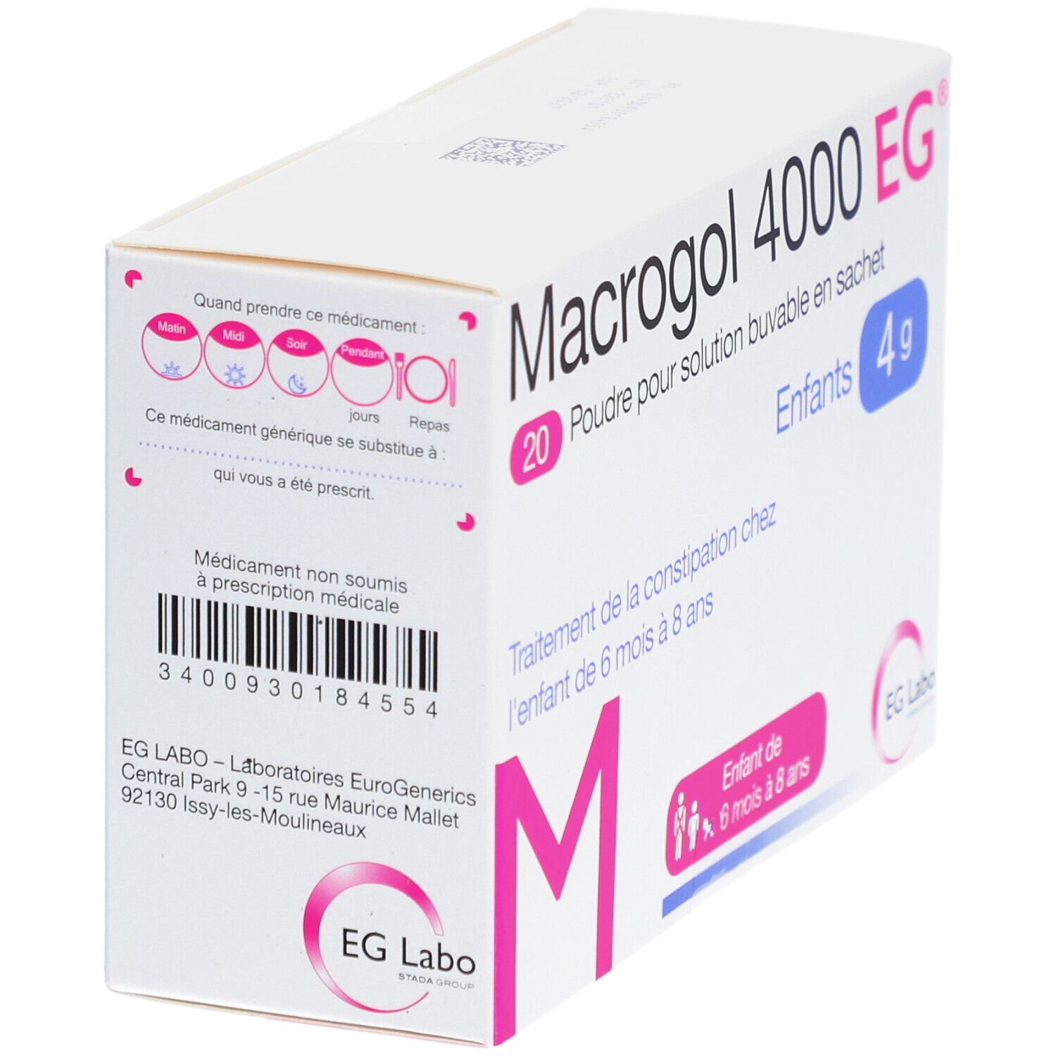 EG Labo Macrogol 4000 Enfants 4 g Poudre pour Solution Buvable