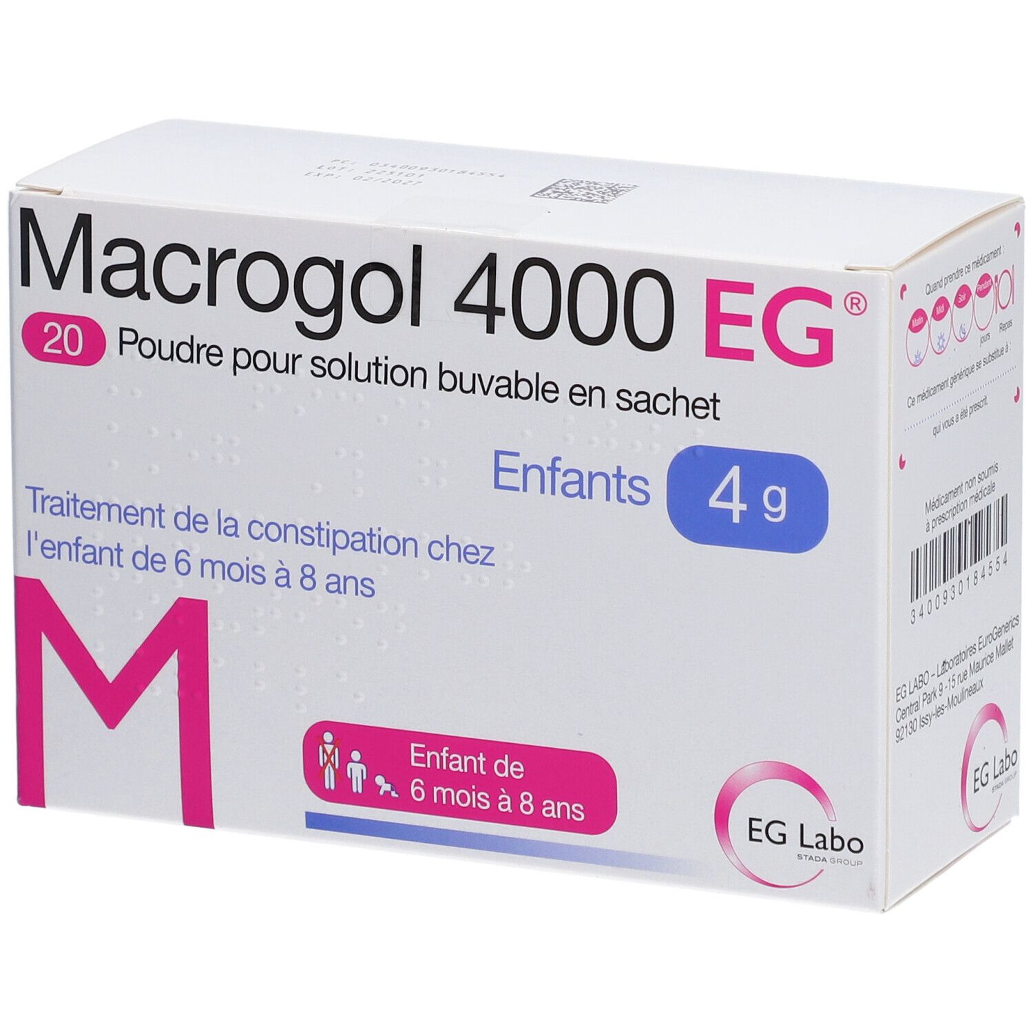 EG Labo Macrogol 4000 Enfants 4 g Poudre pour Solution Buvable