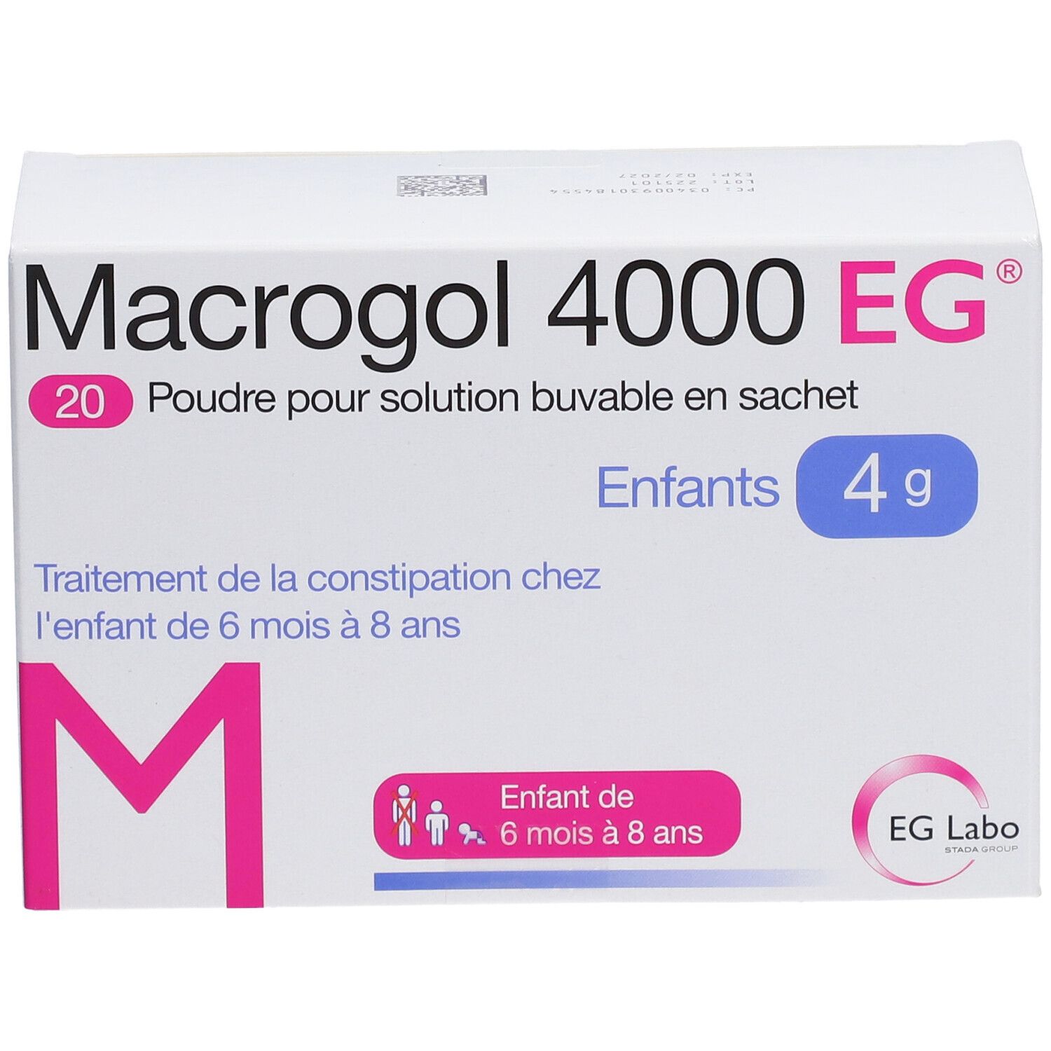 EG Labo Macrogol 4000 Enfants 4 g Poudre pour Solution Buvable