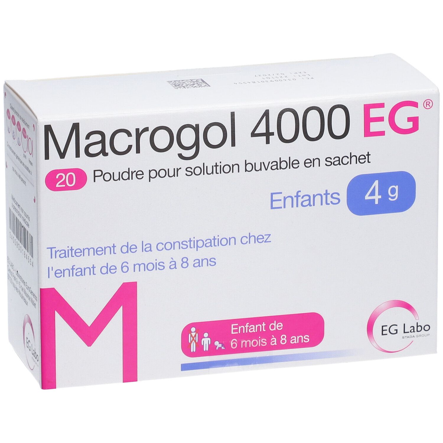 EG Labo Macrogol 4000 Enfants 4 g Poudre pour Solution Buvable