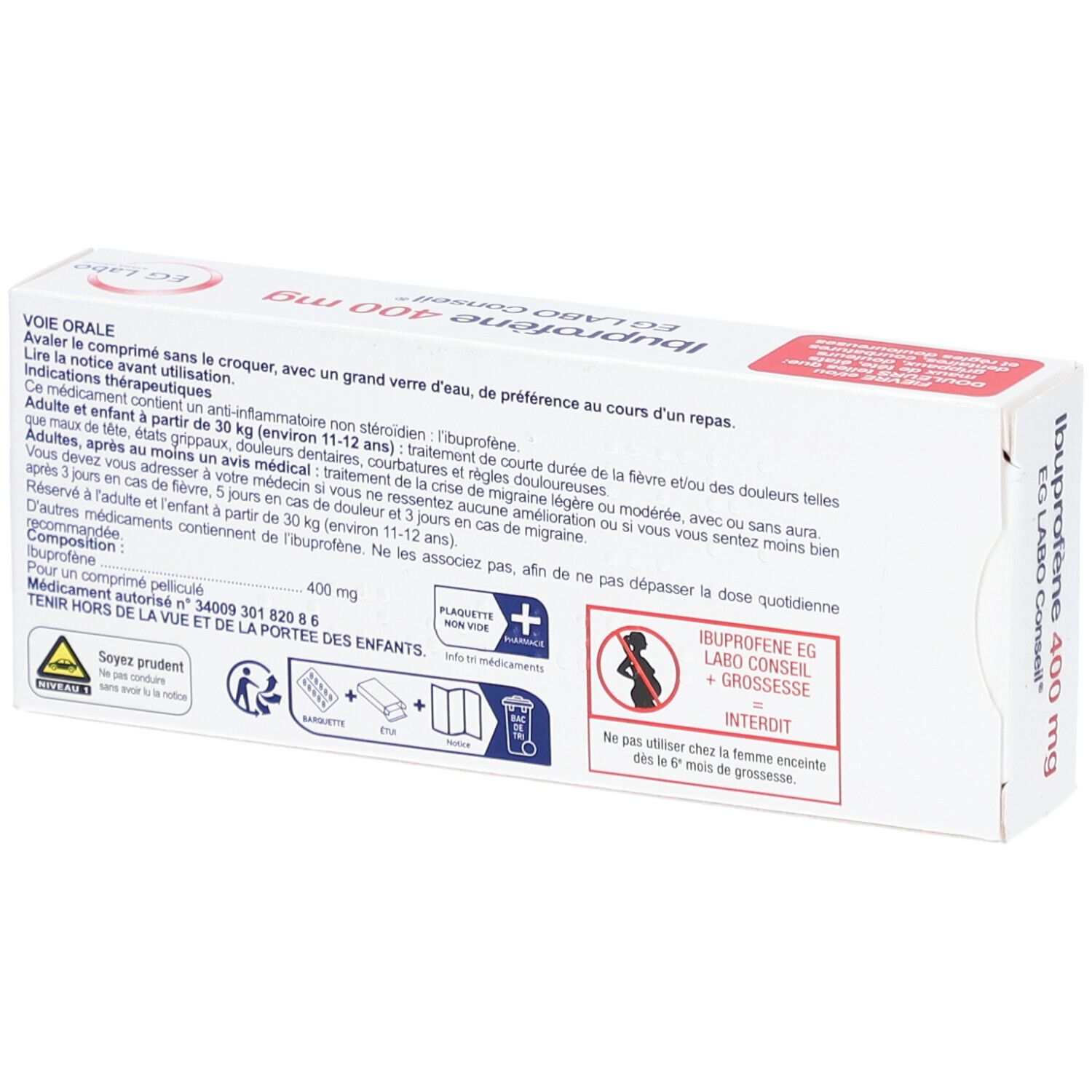 IBUPROFENE Comprimés pelliculés 400 mg