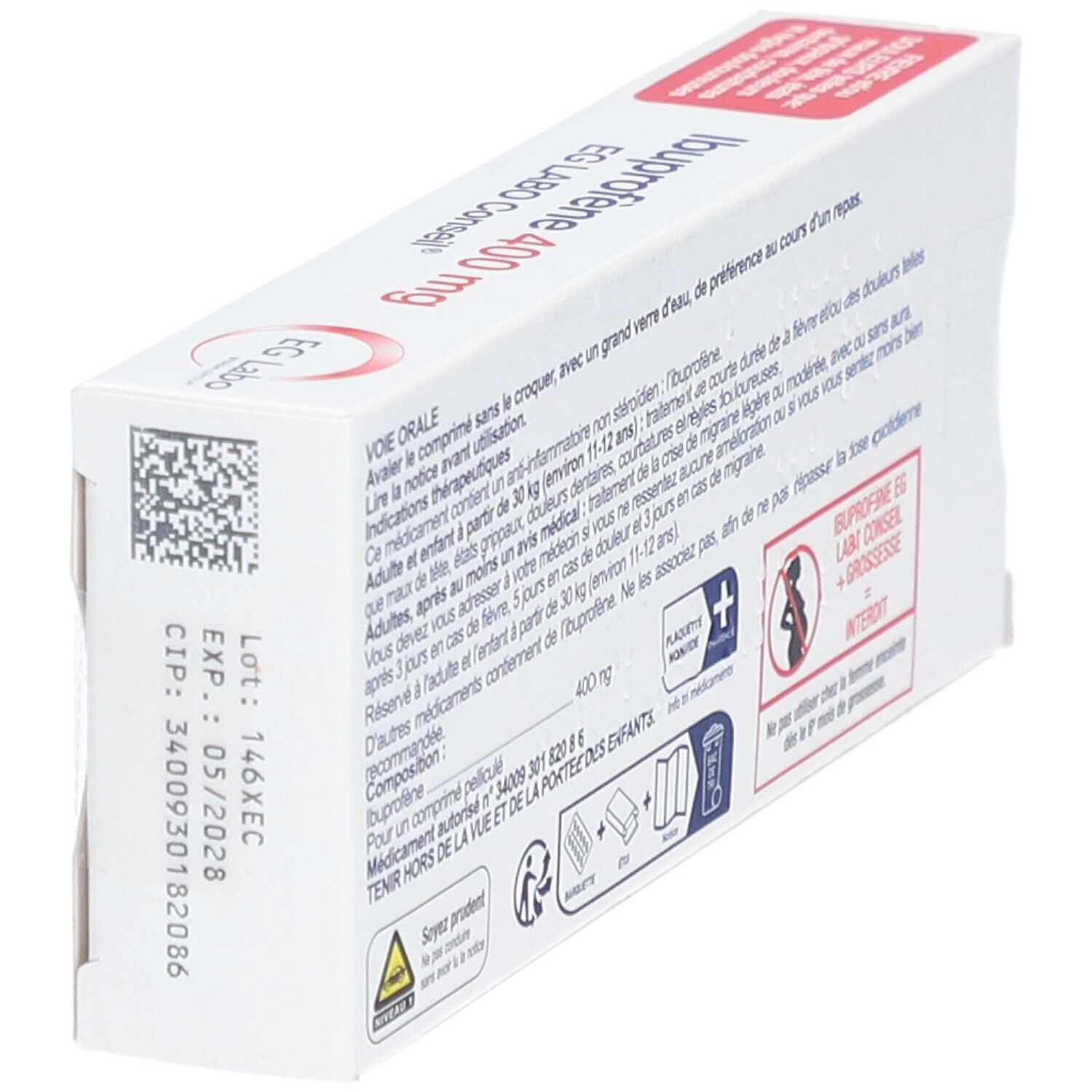 IBUPROFENE Comprimés pelliculés 400 mg