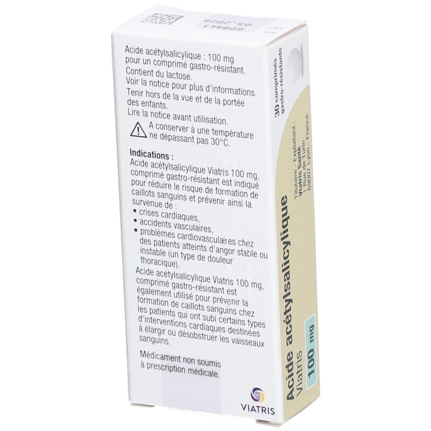 Mylan Viatris Acide acétylsalicylique