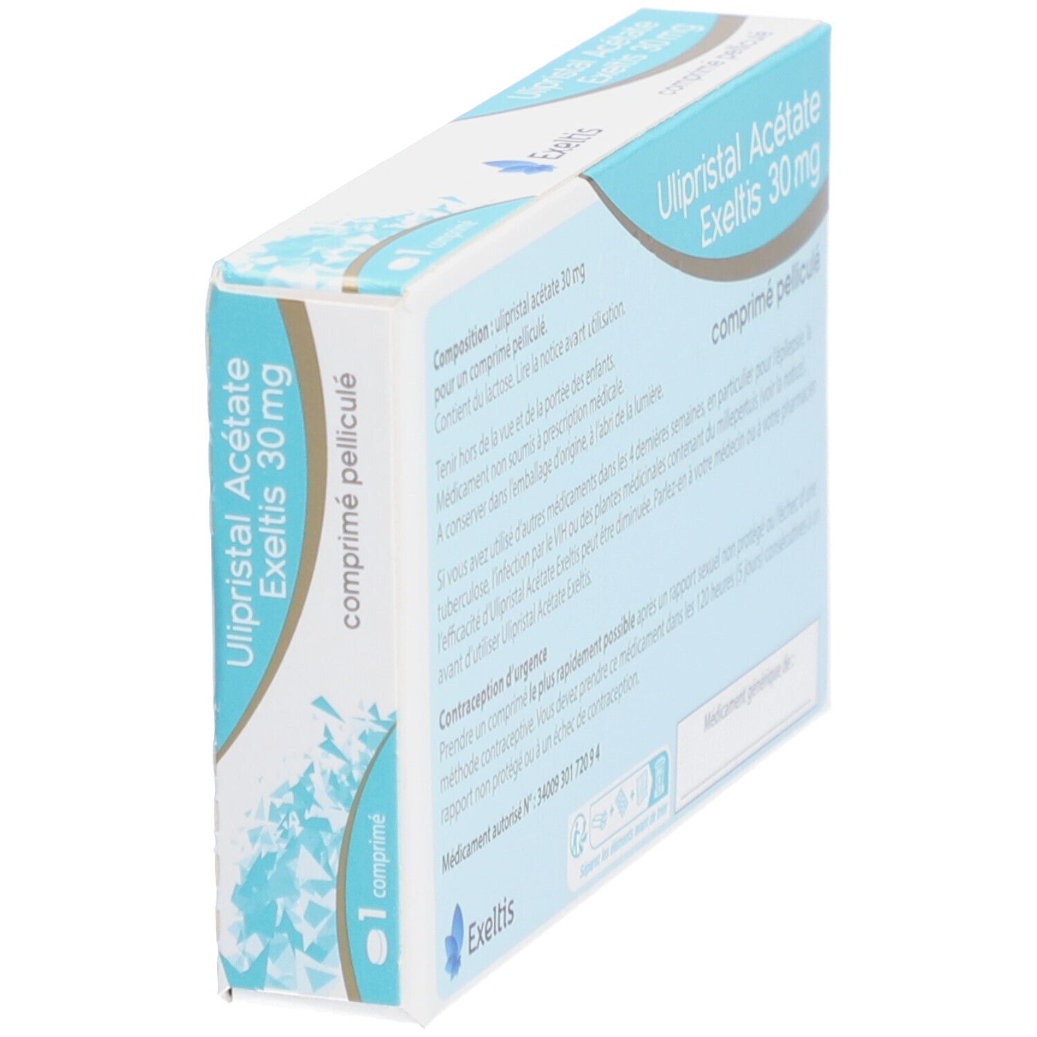 Exeltis Ulipristal Acétate 30 mg Comprimé Pelliculé