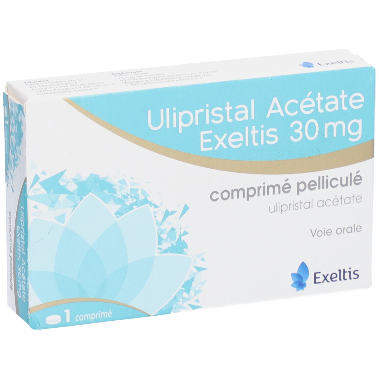 Exeltis Ulipristal Acétate 30 mg Comprimé Pelliculé