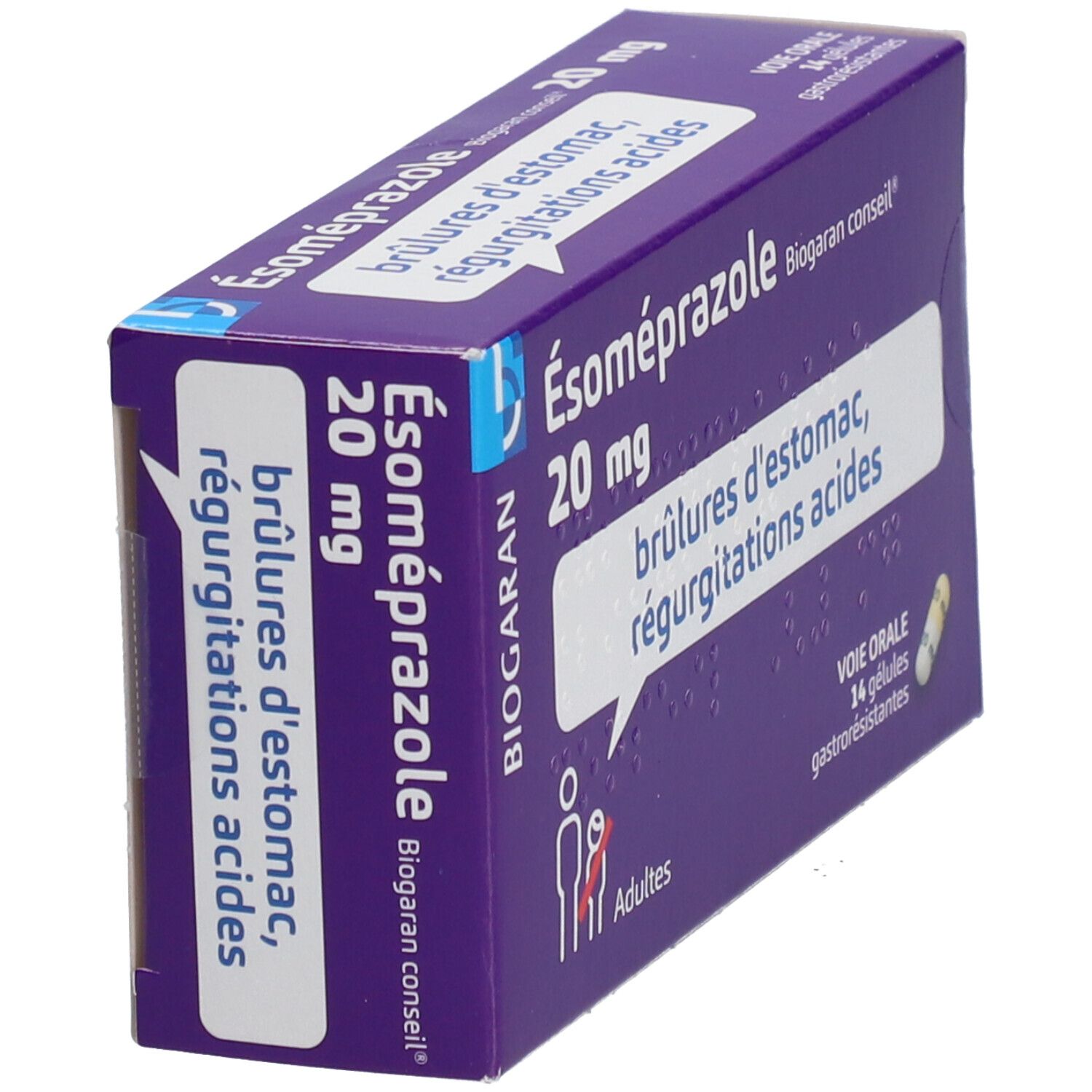 Biogaran Ésomprazole 20 mg Conseil - 14 Gélules