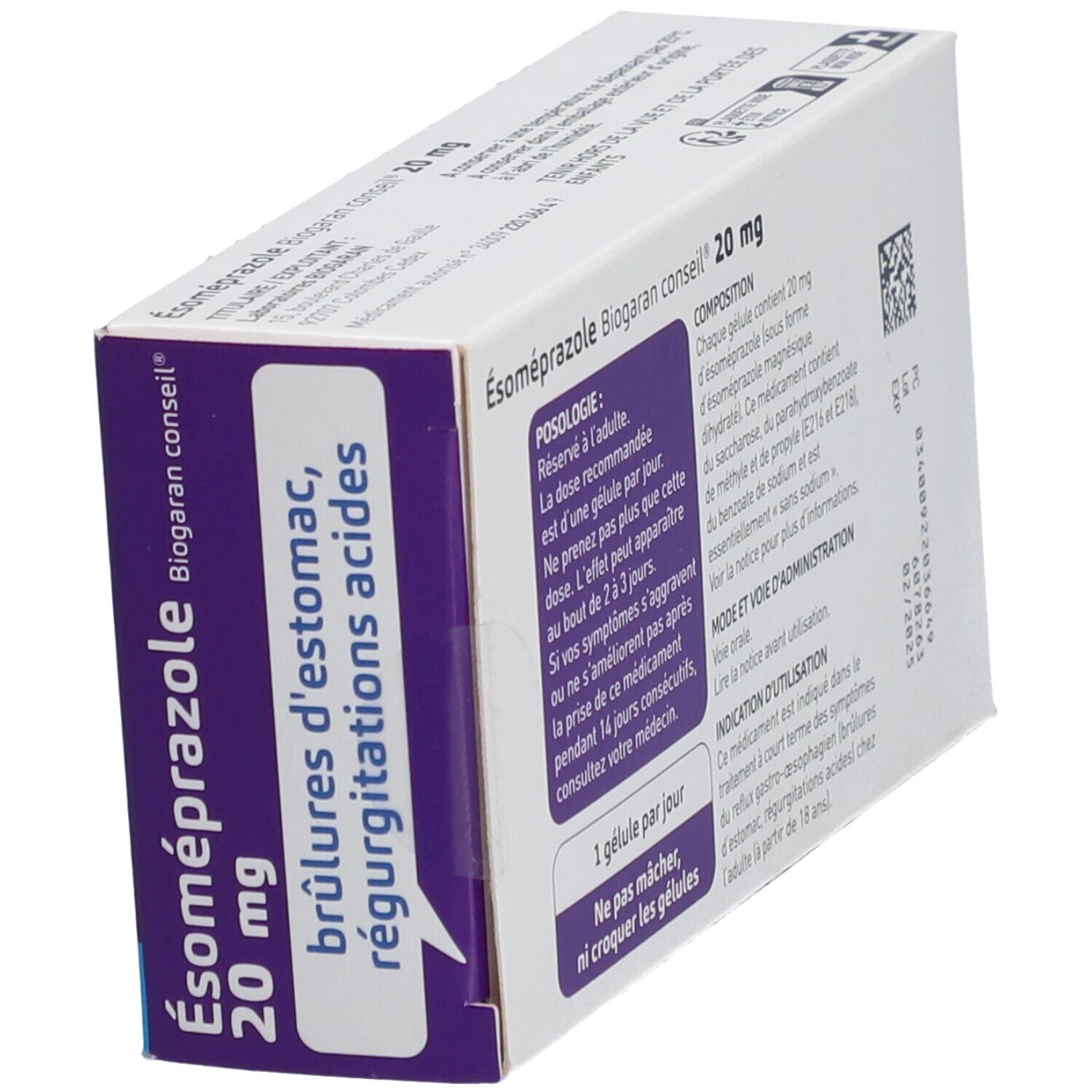 Biogaran Ésomprazole 20 mg Conseil - 14 Gélules