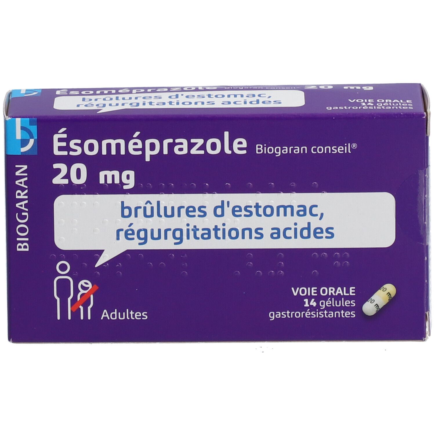 Biogaran Ésomprazole 20 mg Conseil - 14 Gélules