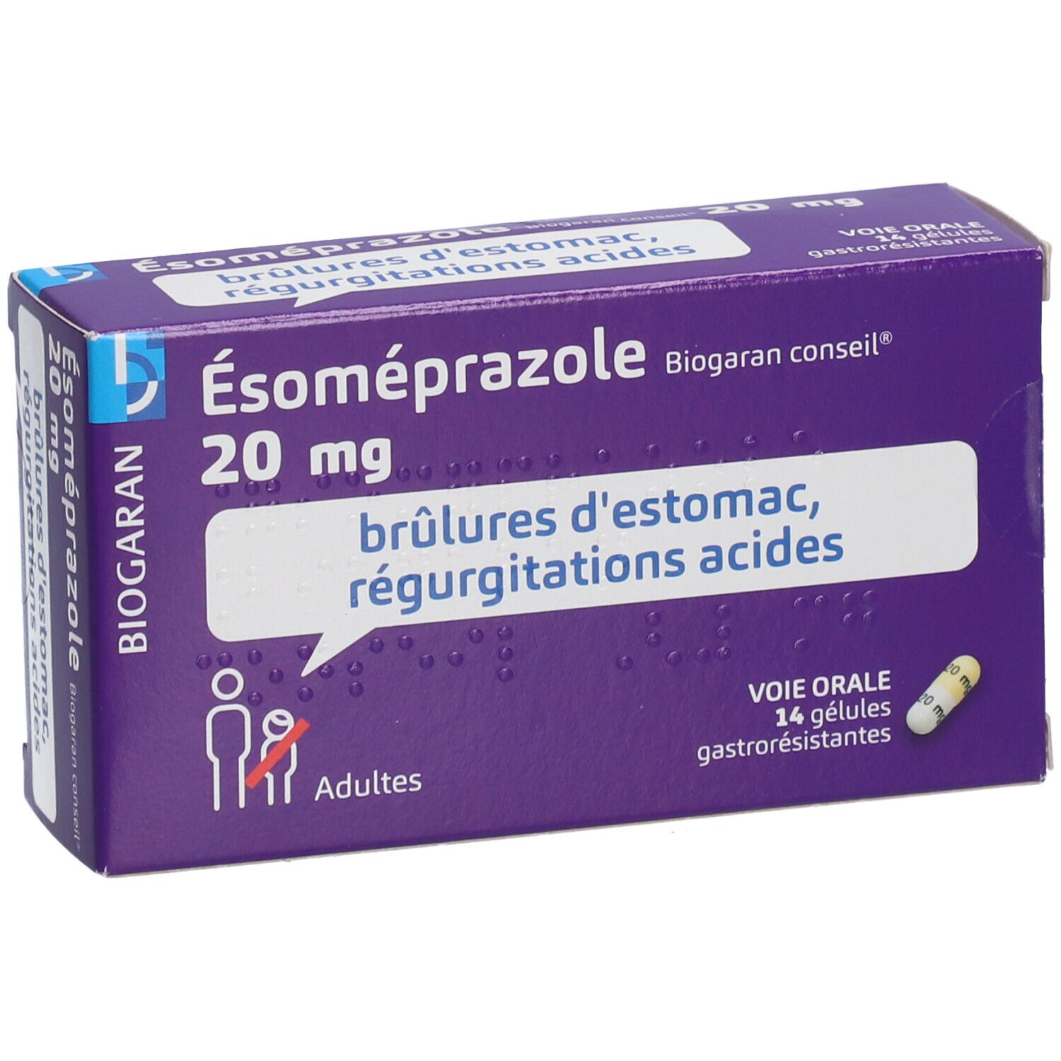 Biogaran Ésomprazole 20 mg Conseil - 14 Gélules