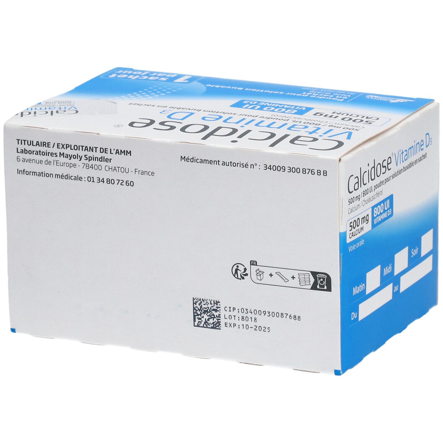 Calcidose Vitamine D3 poudre pour solution buvable