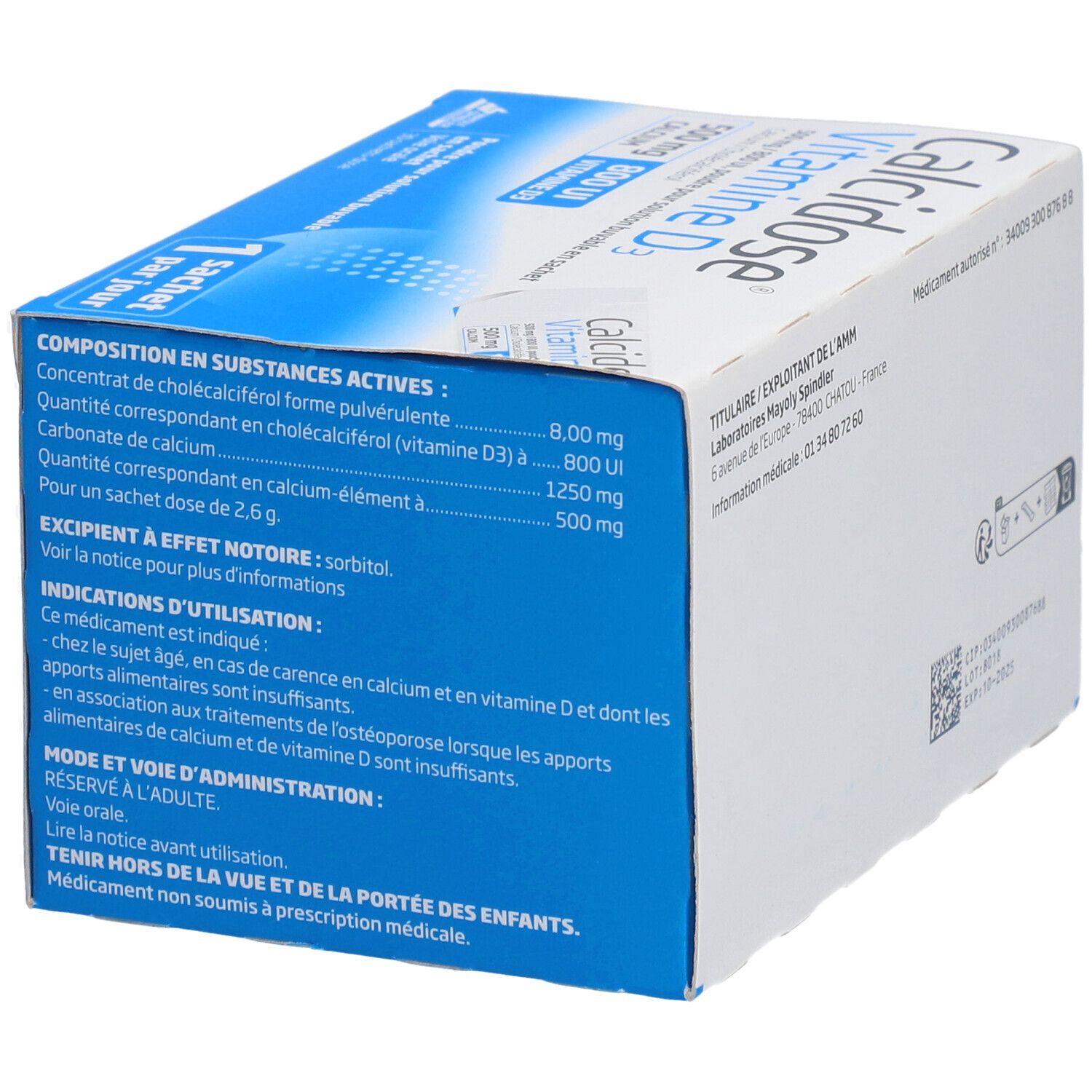Calcidose Vitamine D3 poudre pour solution buvable