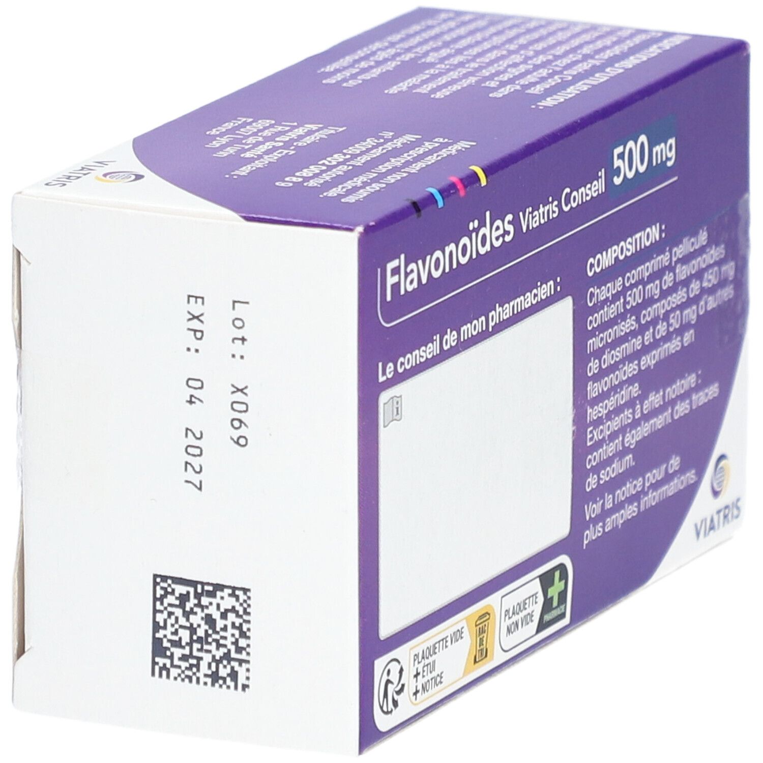 Flavonoïdes Mylan Conseil 500 Mg 60 Pc(s) - Redcare Pharmacie