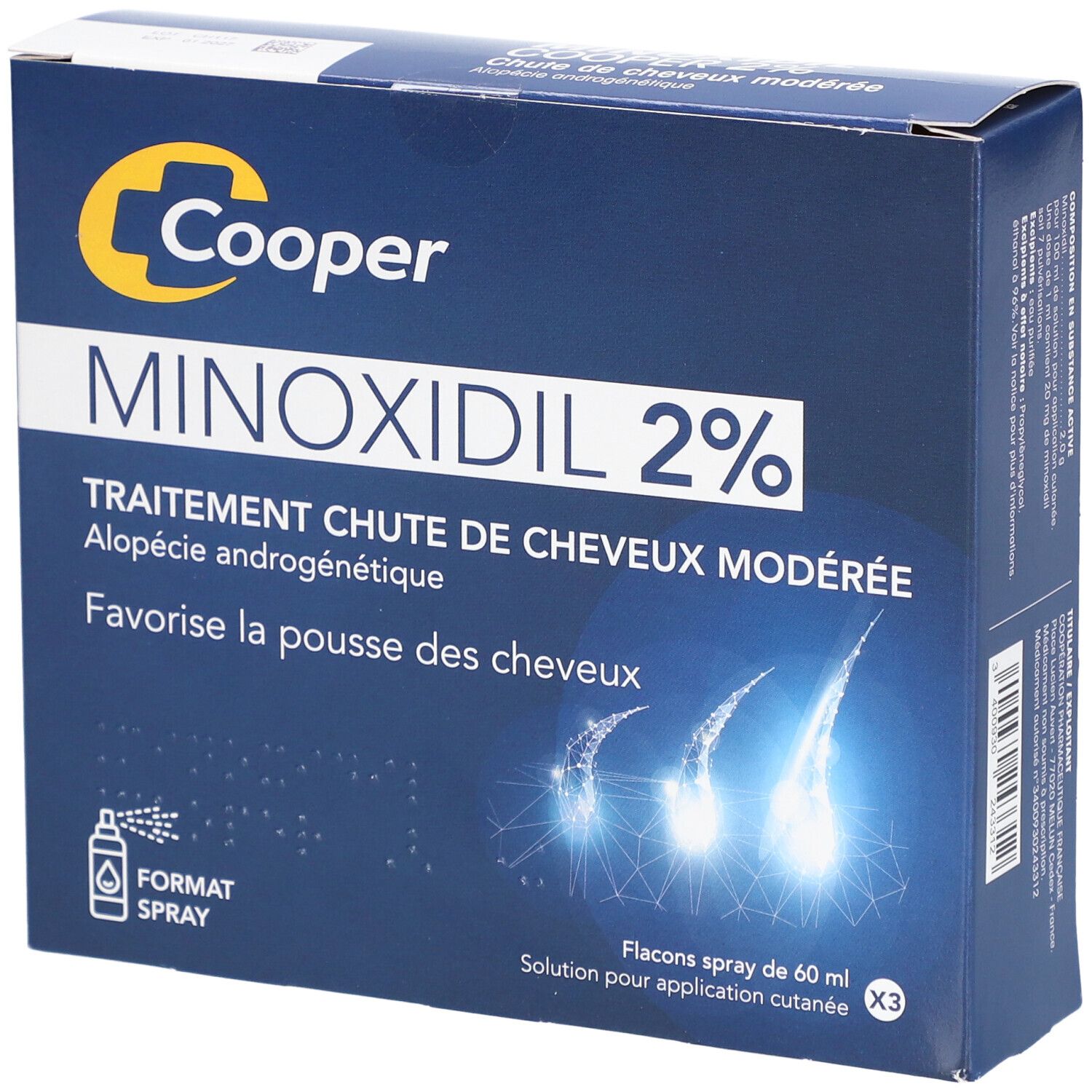 Minoxidil 2 Traitement Chute De Cheveux Mod r e Favorise La Pousse 