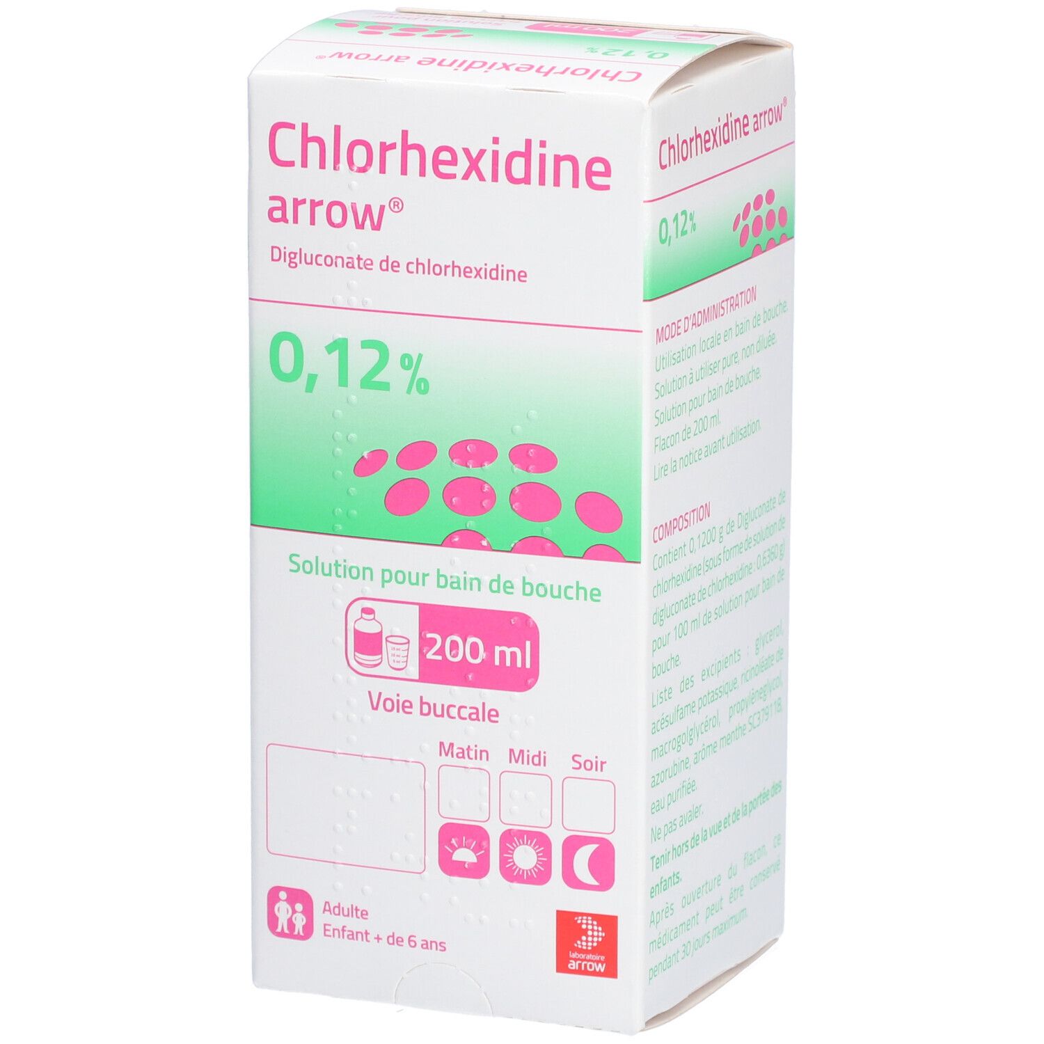 CHLORHEXIDINE ARROW 0,12 %, solution pour bain de bouche