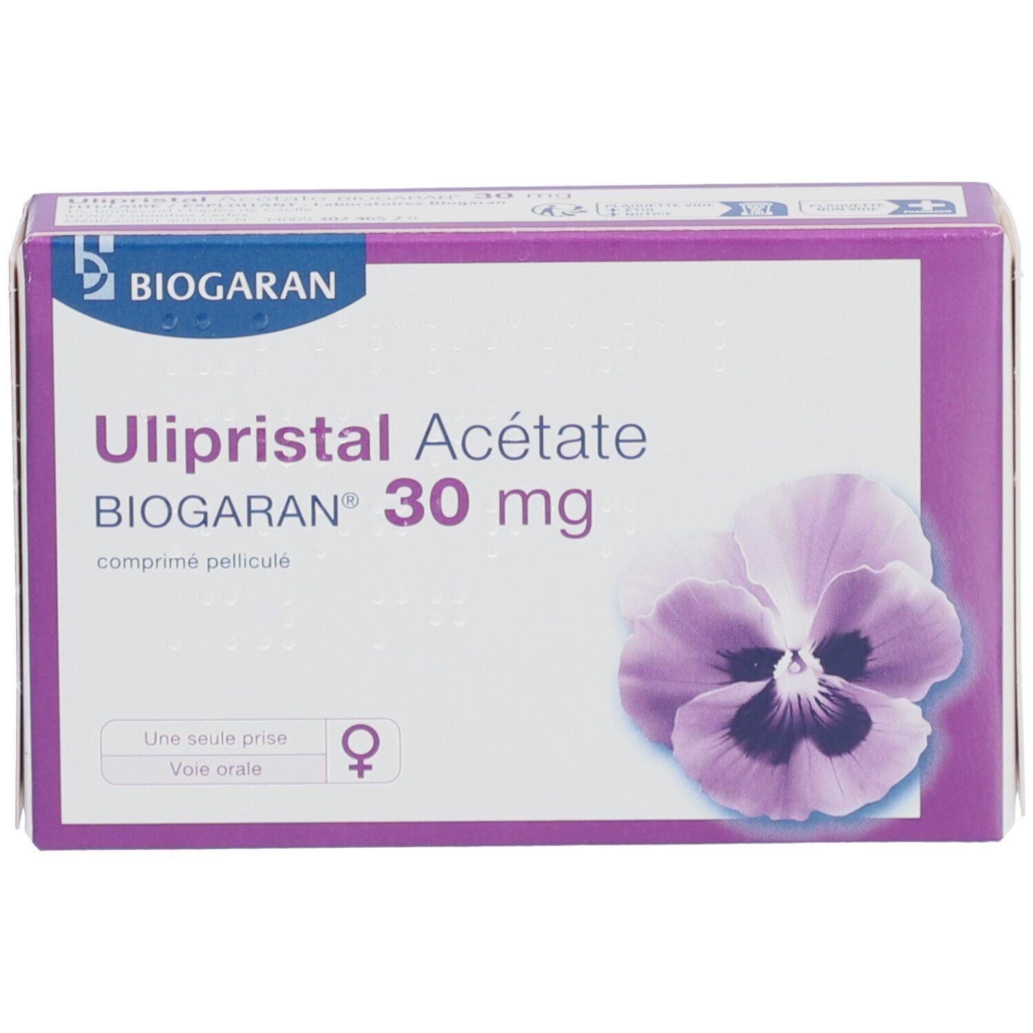Biogaran Ulipristal Acétate 30 mg comprimé pelliculé