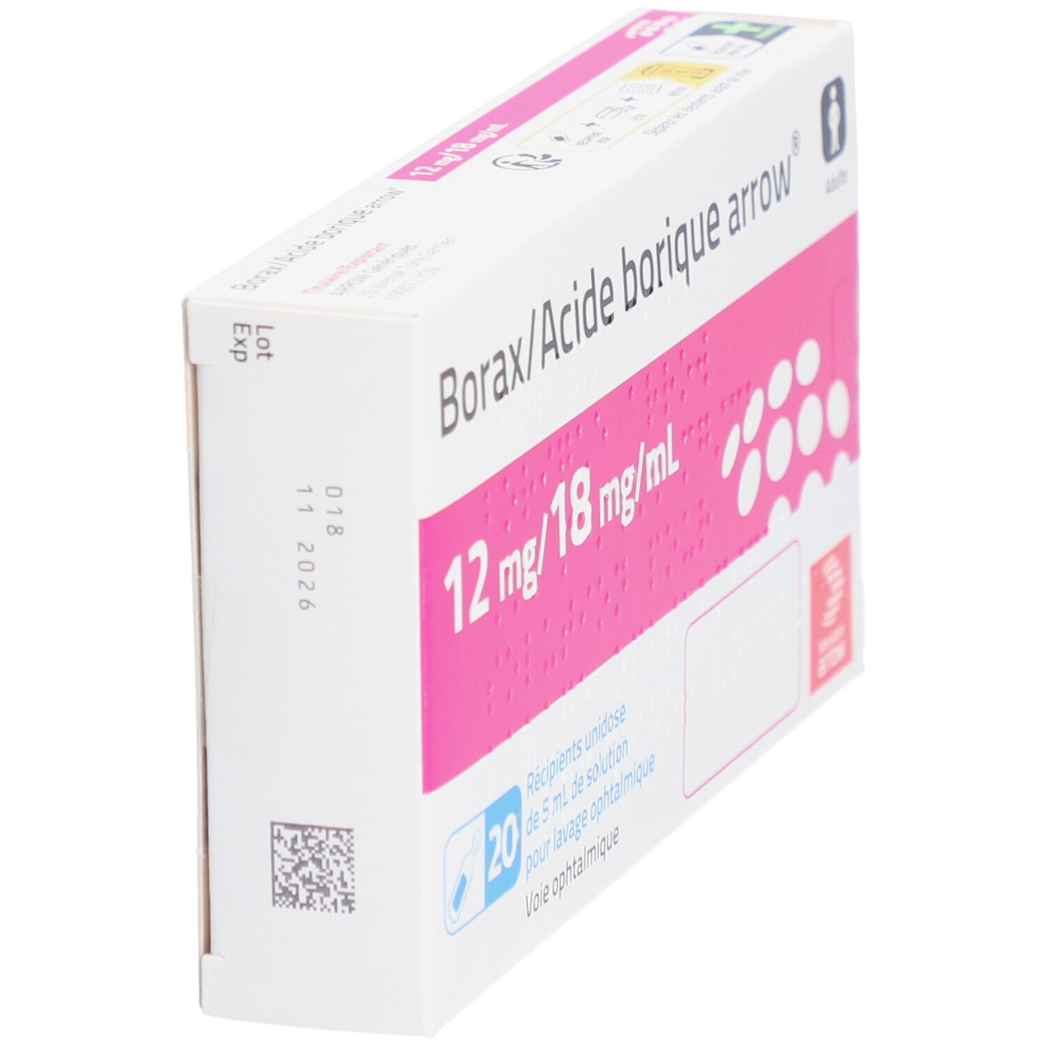 Arrow Borax Acide borique solution oculaire