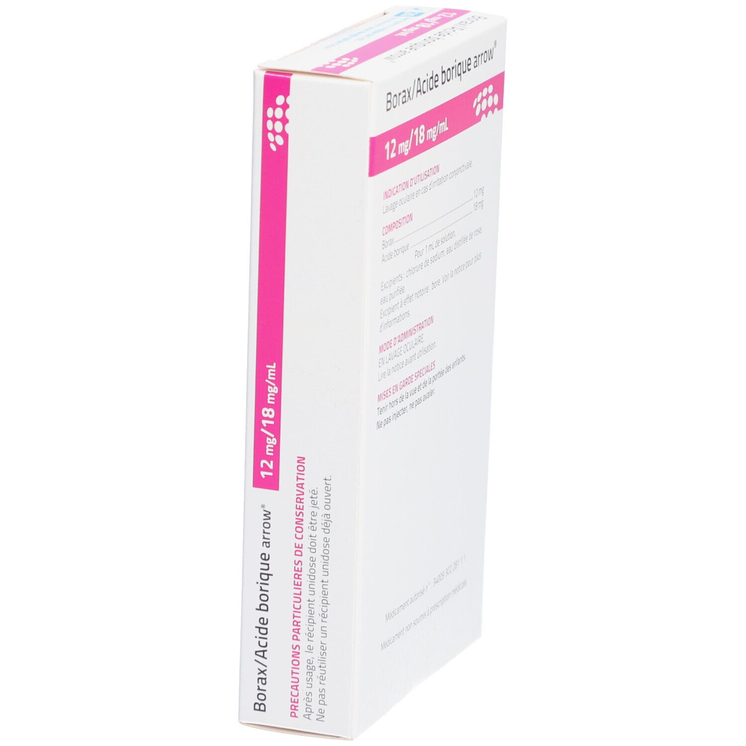 Arrow Borax Acide borique solution oculaire
