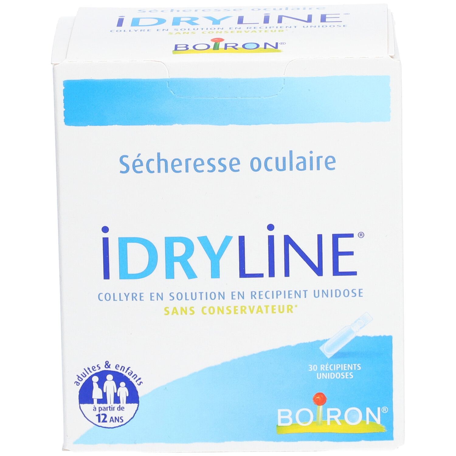 IDRYLINE, collyre en solution en récipient unidose, boîte de 30 récipients unidoses de 0,4