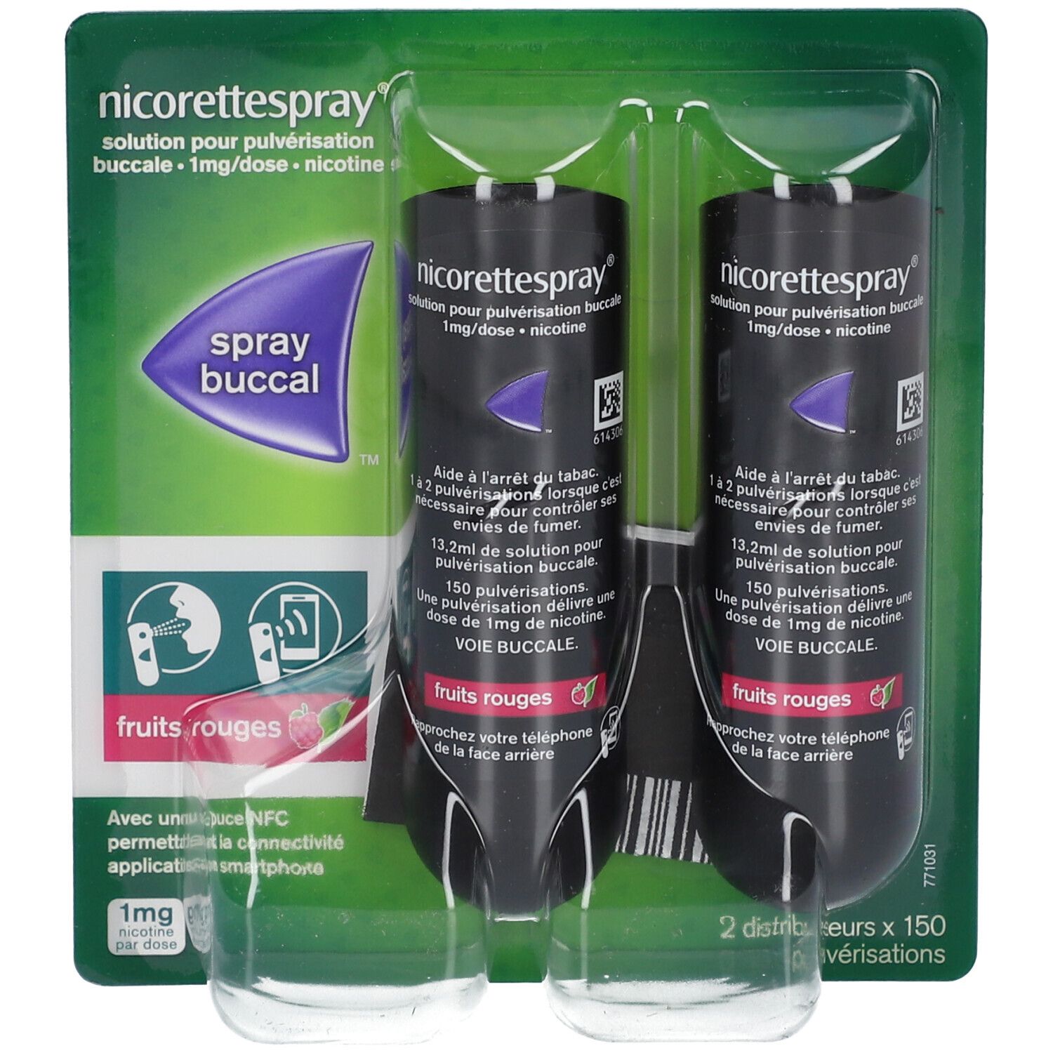 Nicorettespray® Spray Buccal Fruit rouges 1 mg/dose