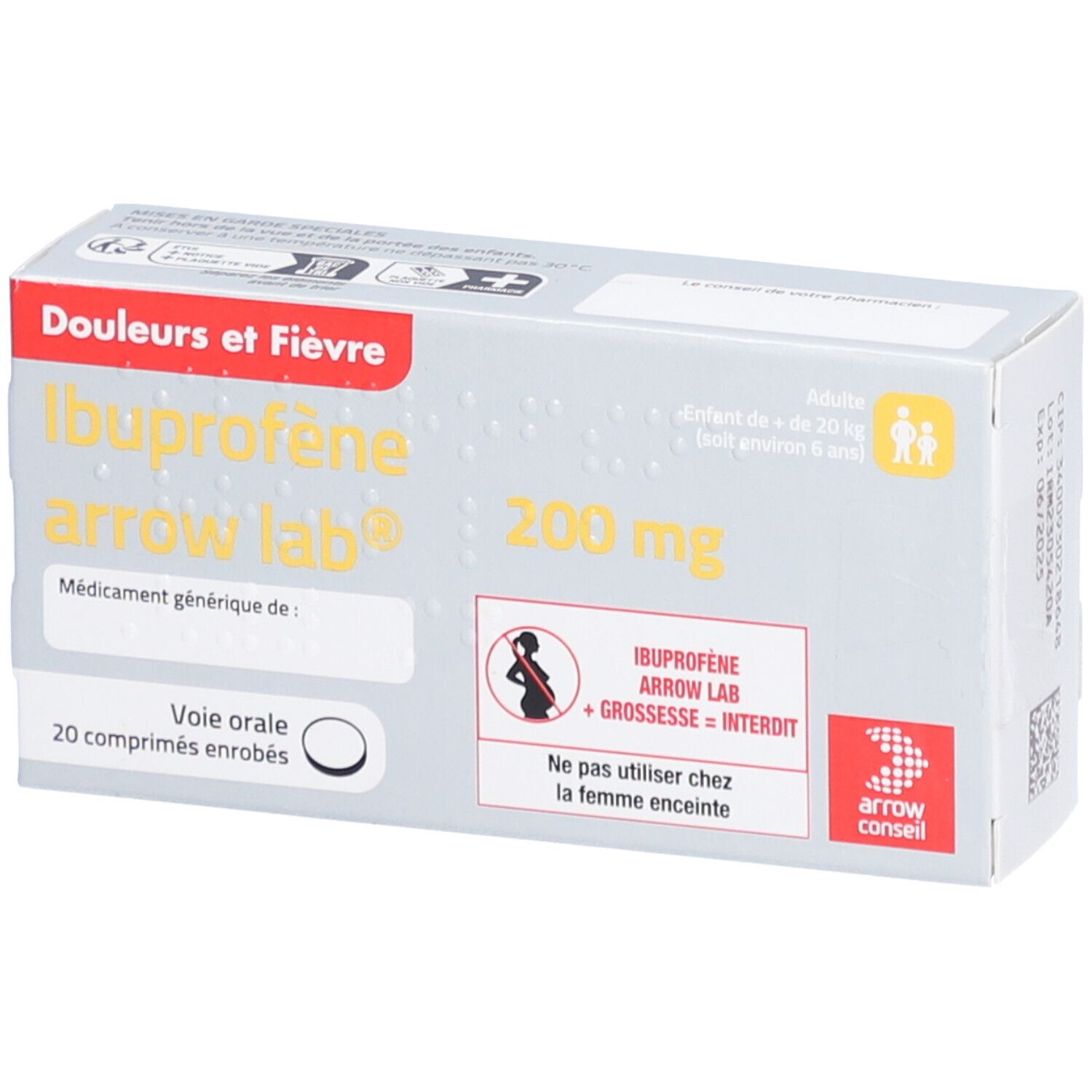 Ibuprofene ARROW Comprimés enrobés 200 mg