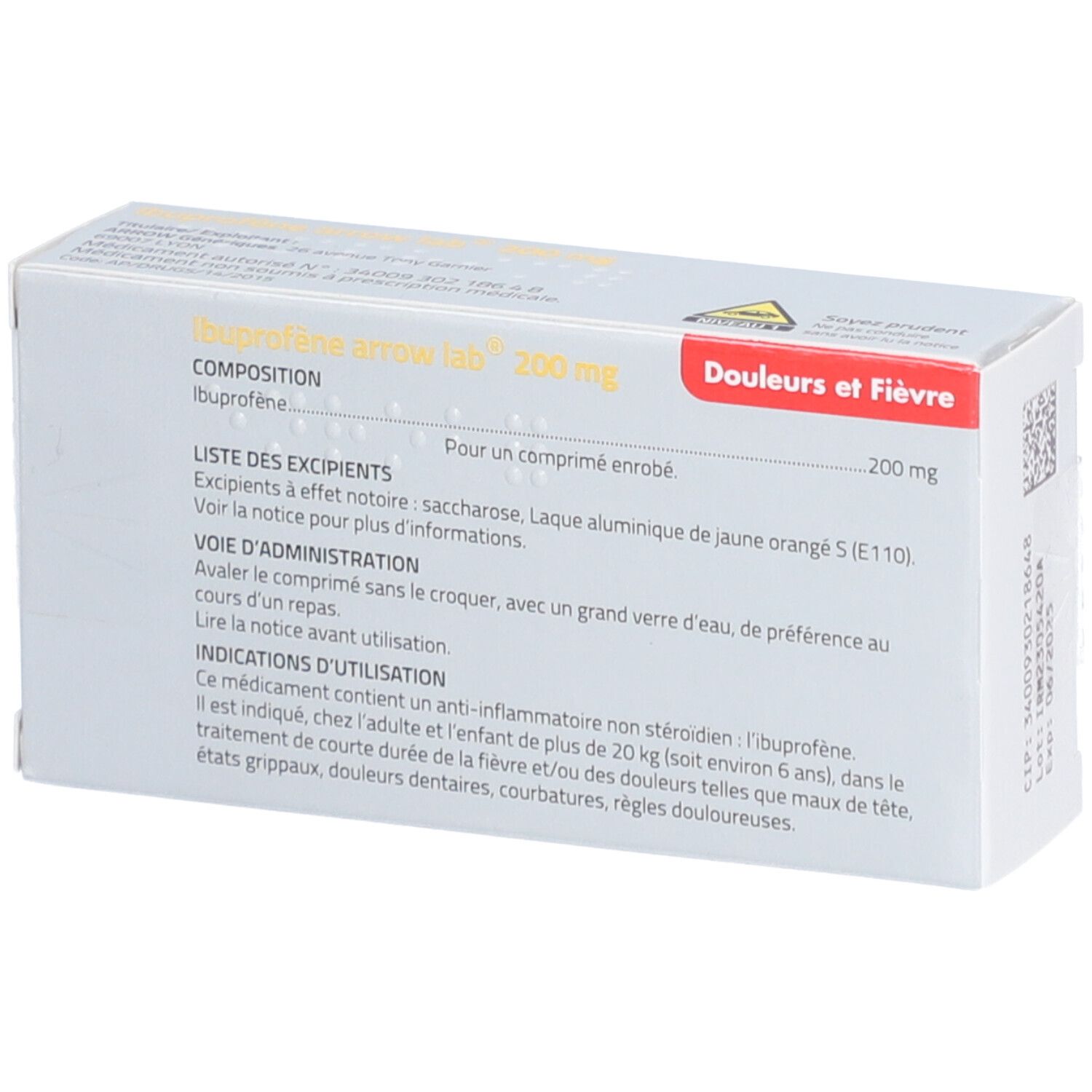 Ibuprofene ARROW Comprimés enrobés 200 mg