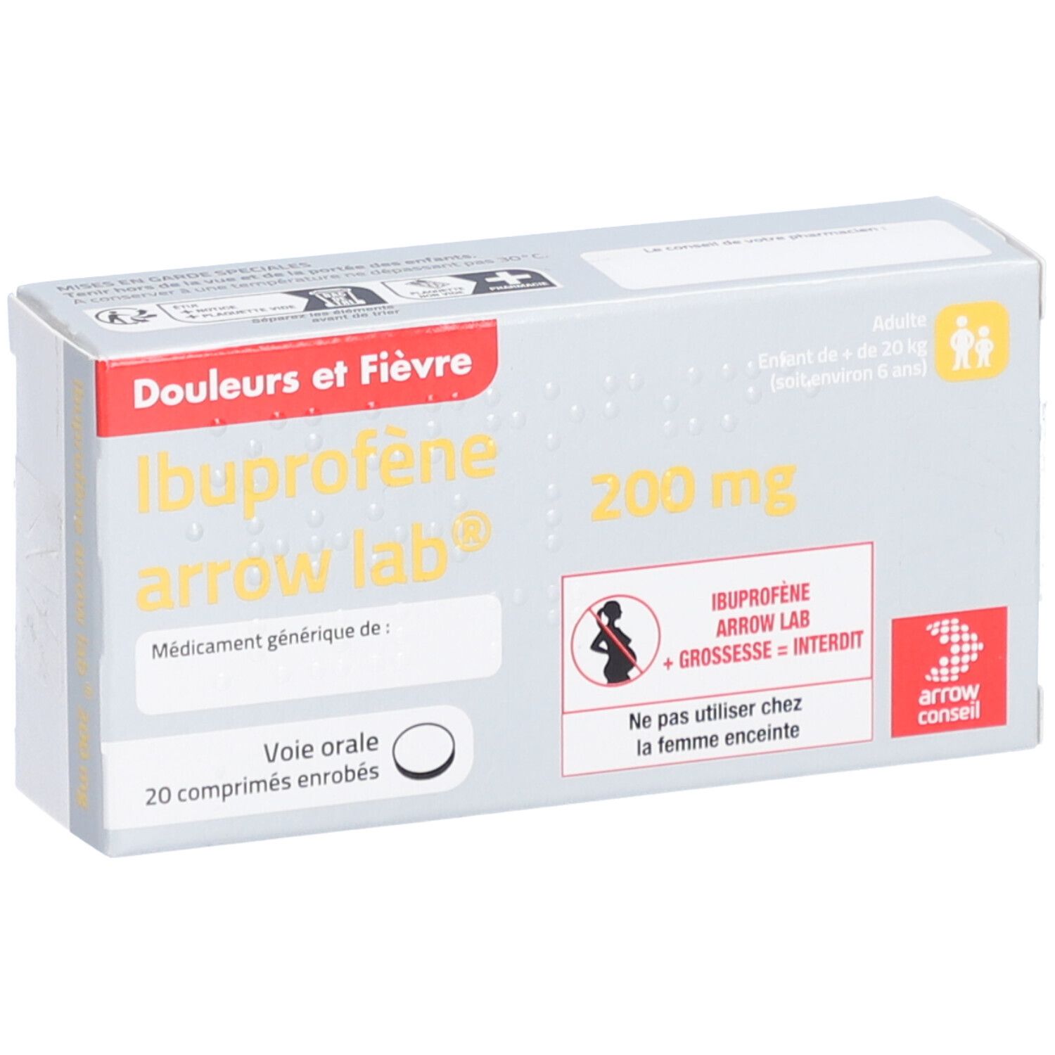 Ibuprofene ARROW Comprimés enrobés 200 mg