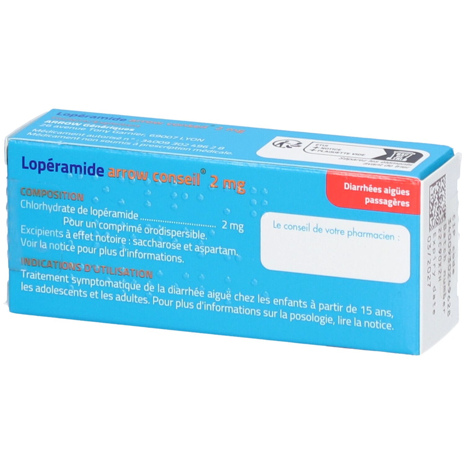 Loperamide ARROW Conseil Comprimés