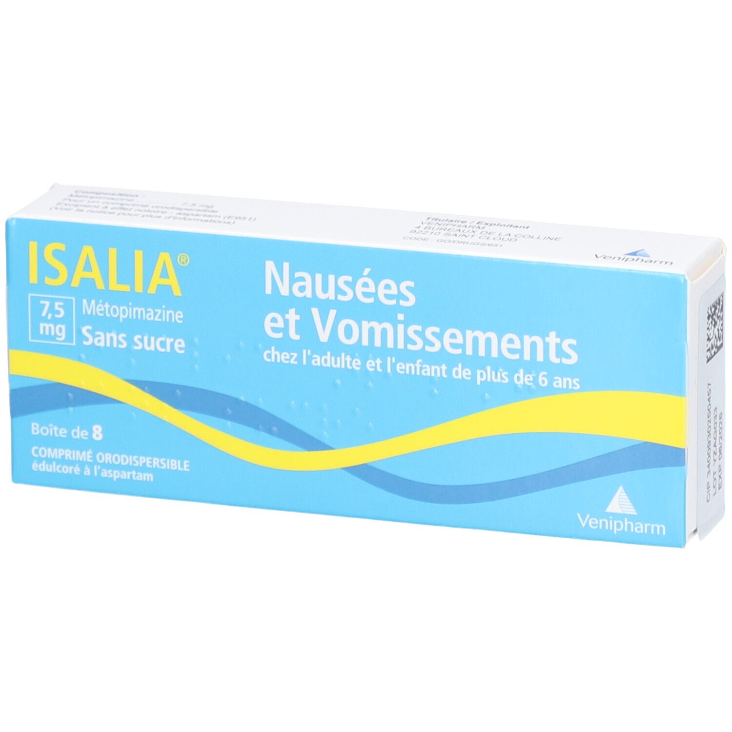 Isalia Comprimés orodispersibles 7,5 mg