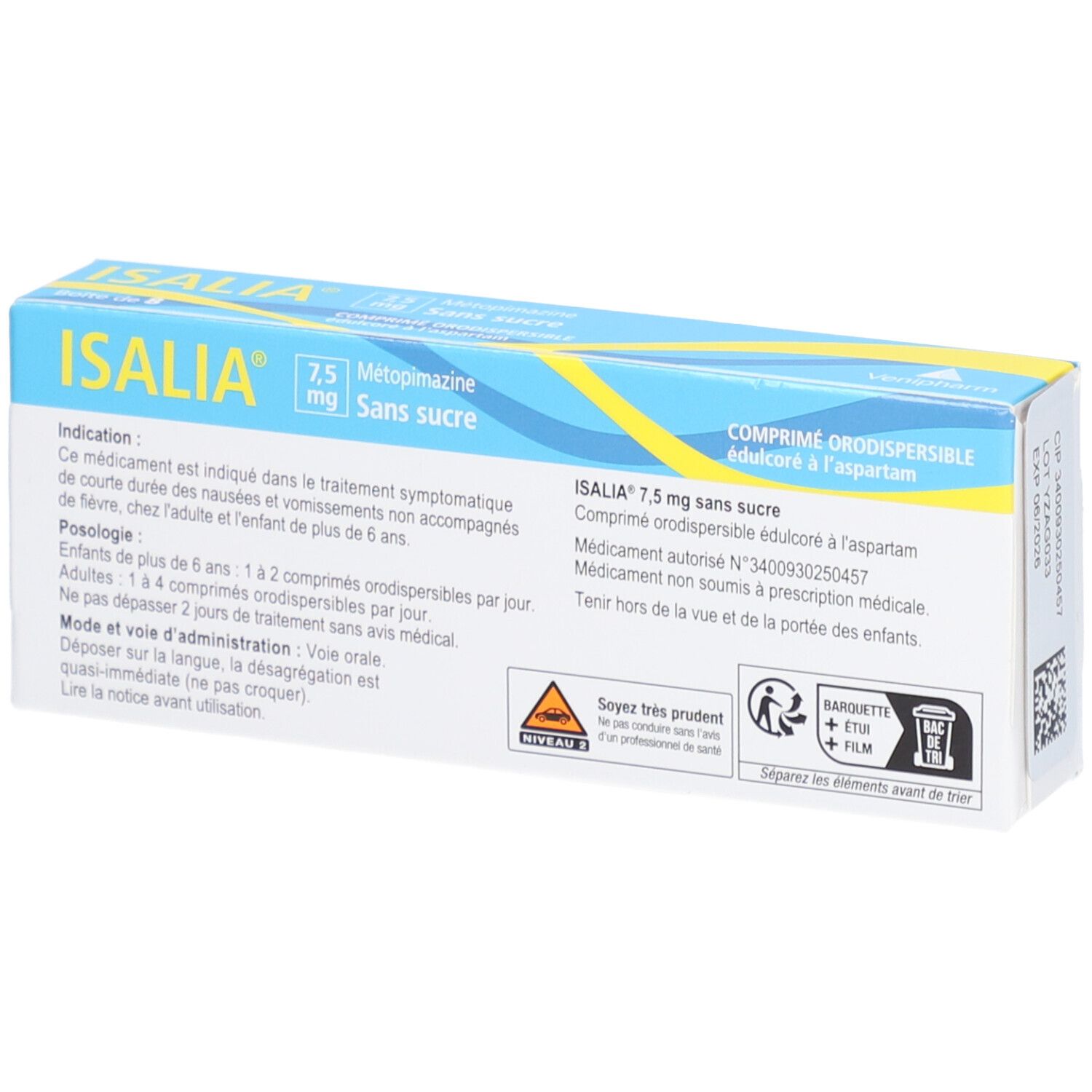 Isalia Comprimés orodispersibles 7,5 mg