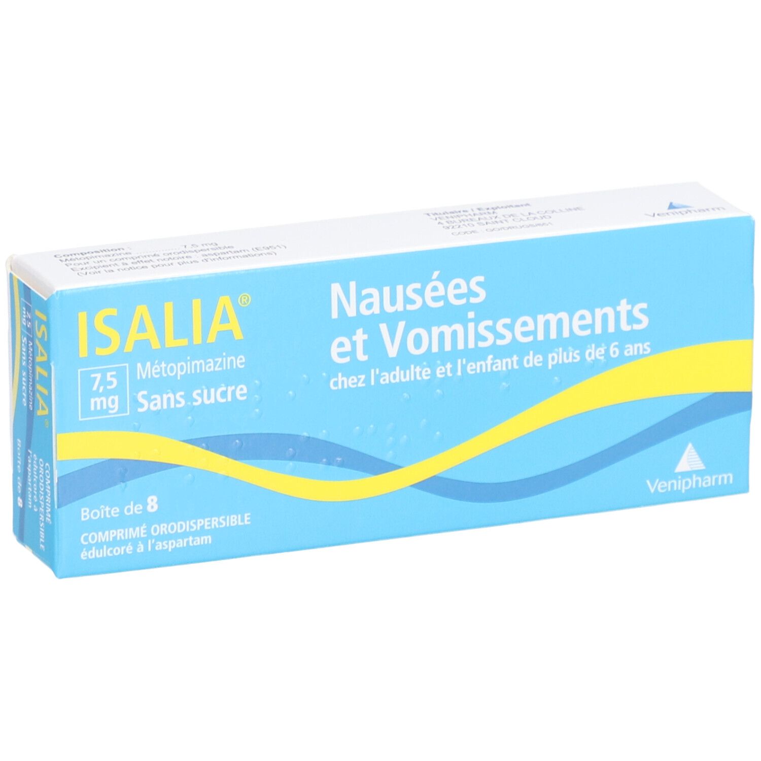 Isalia Comprimés orodispersibles 7,5 mg