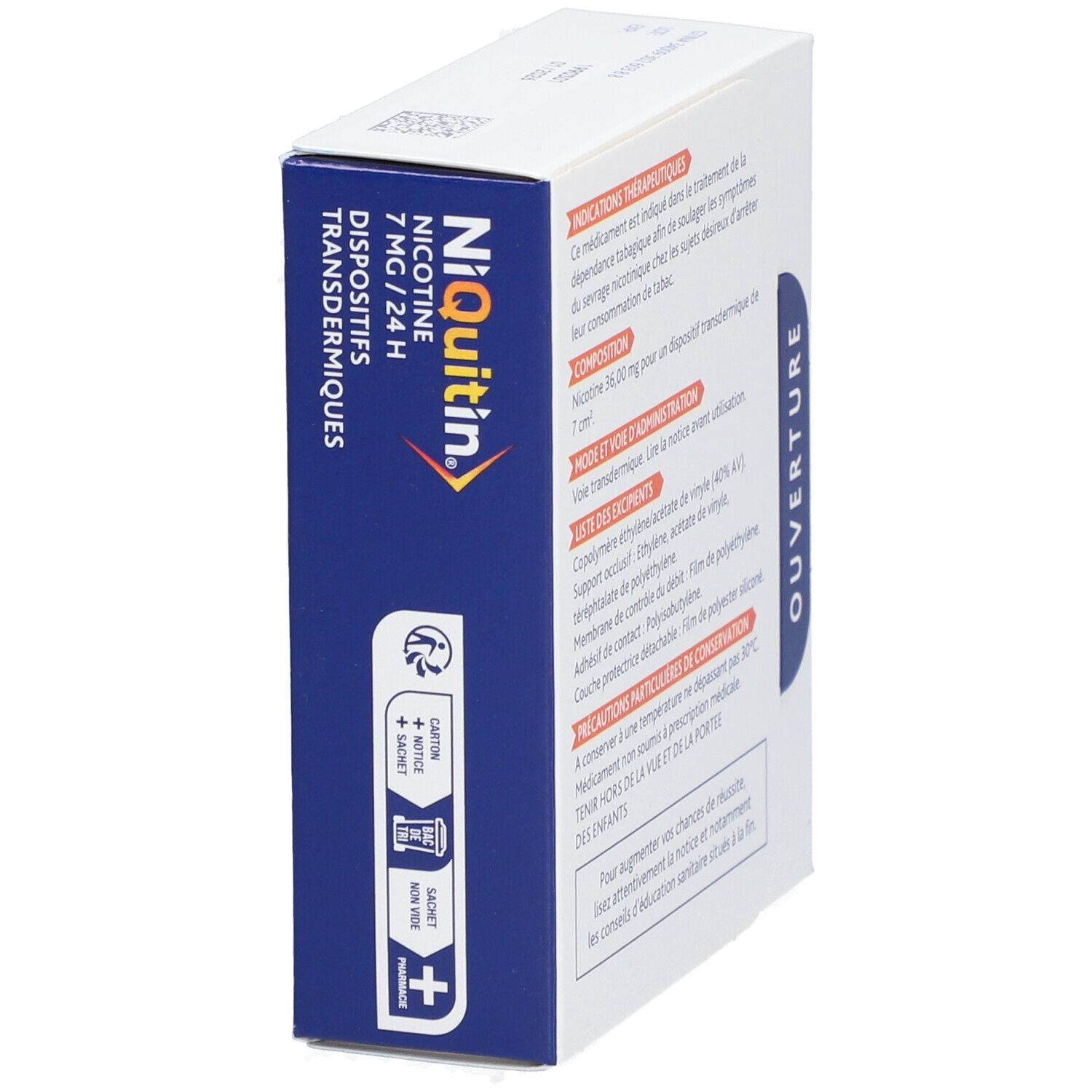 NIQUITIN dispositif transdermique 24h pour le sevrage tabagique