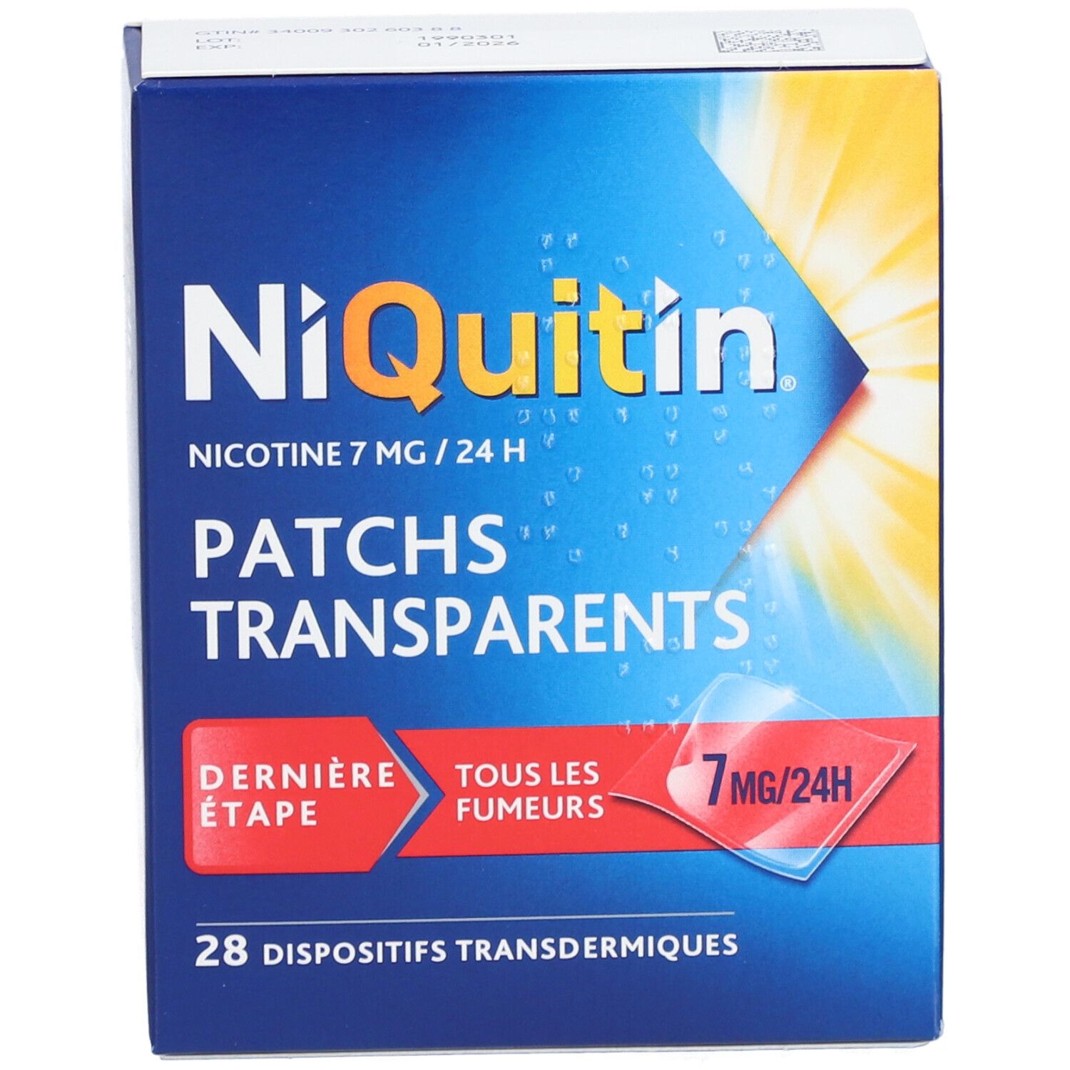NIQUITIN dispositif transdermique 24h pour le sevrage tabagique