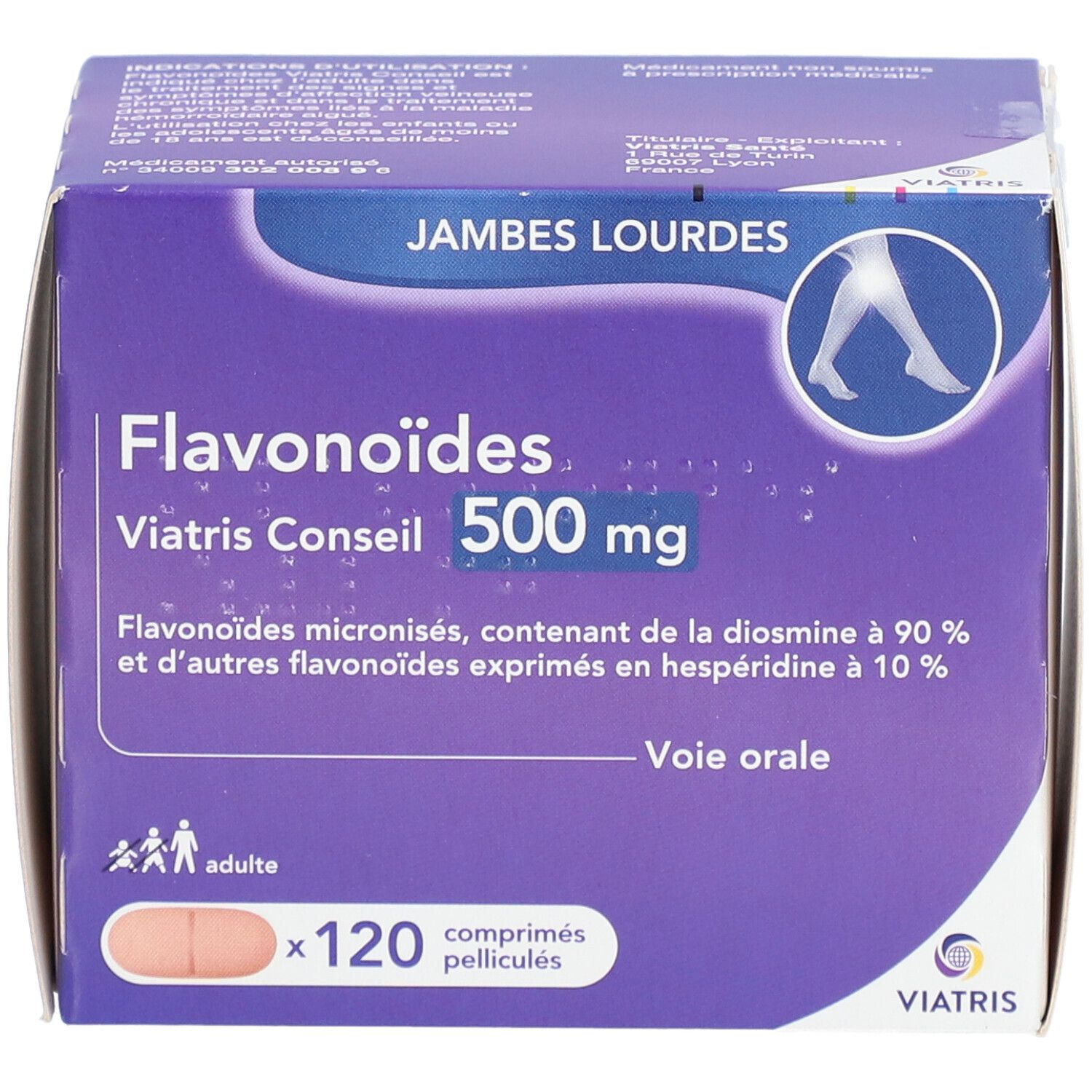 Flavonoïdes Viatris Conseil 500mg
