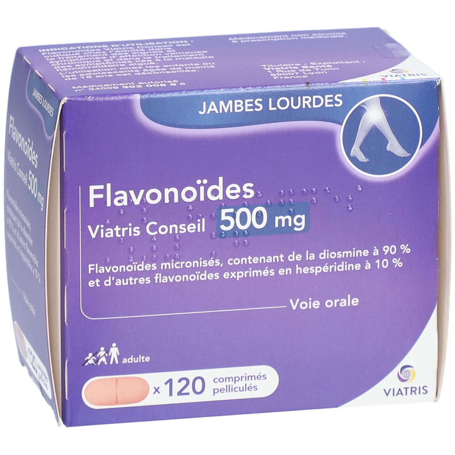 Flavonoïdes Viatris Conseil 500mg
