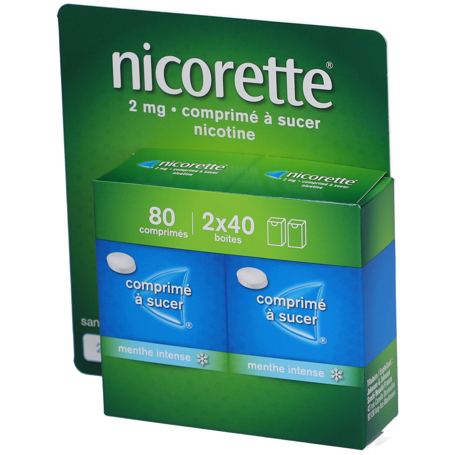 NICORETTE® Comprimé à sucer Menthe Intense 2 mg / BT 80