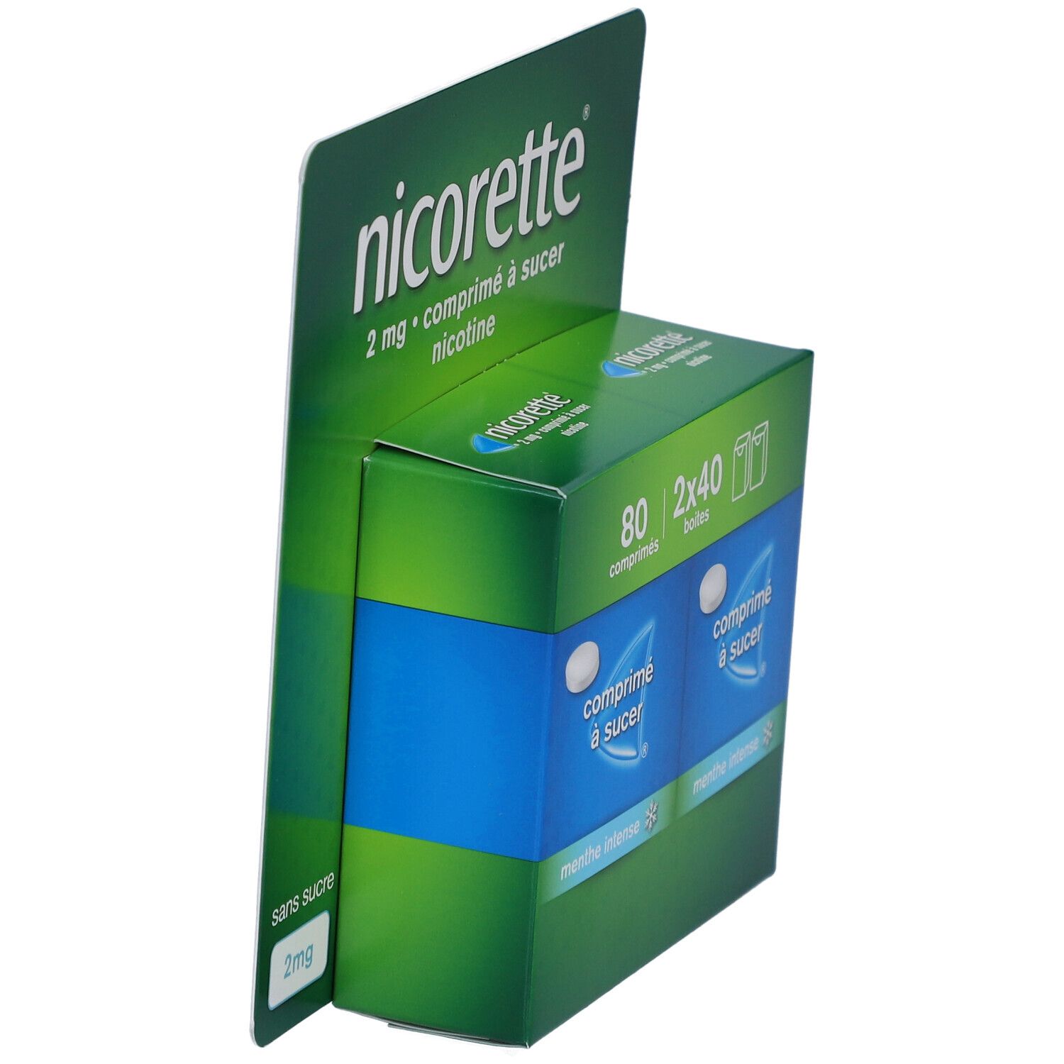 NICORETTE® Comprimé à sucer Menthe Intense 2 mg / BT 80